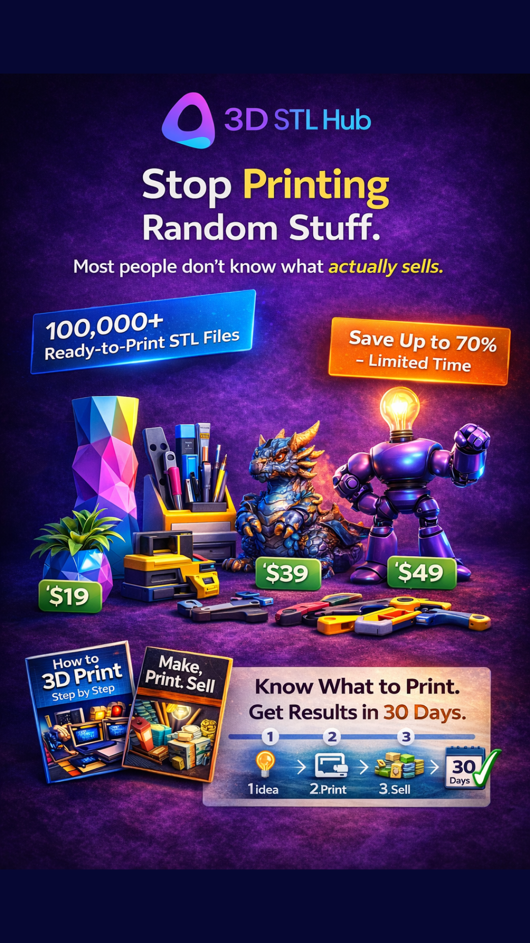 3D STL Hub Shop Facebook ad