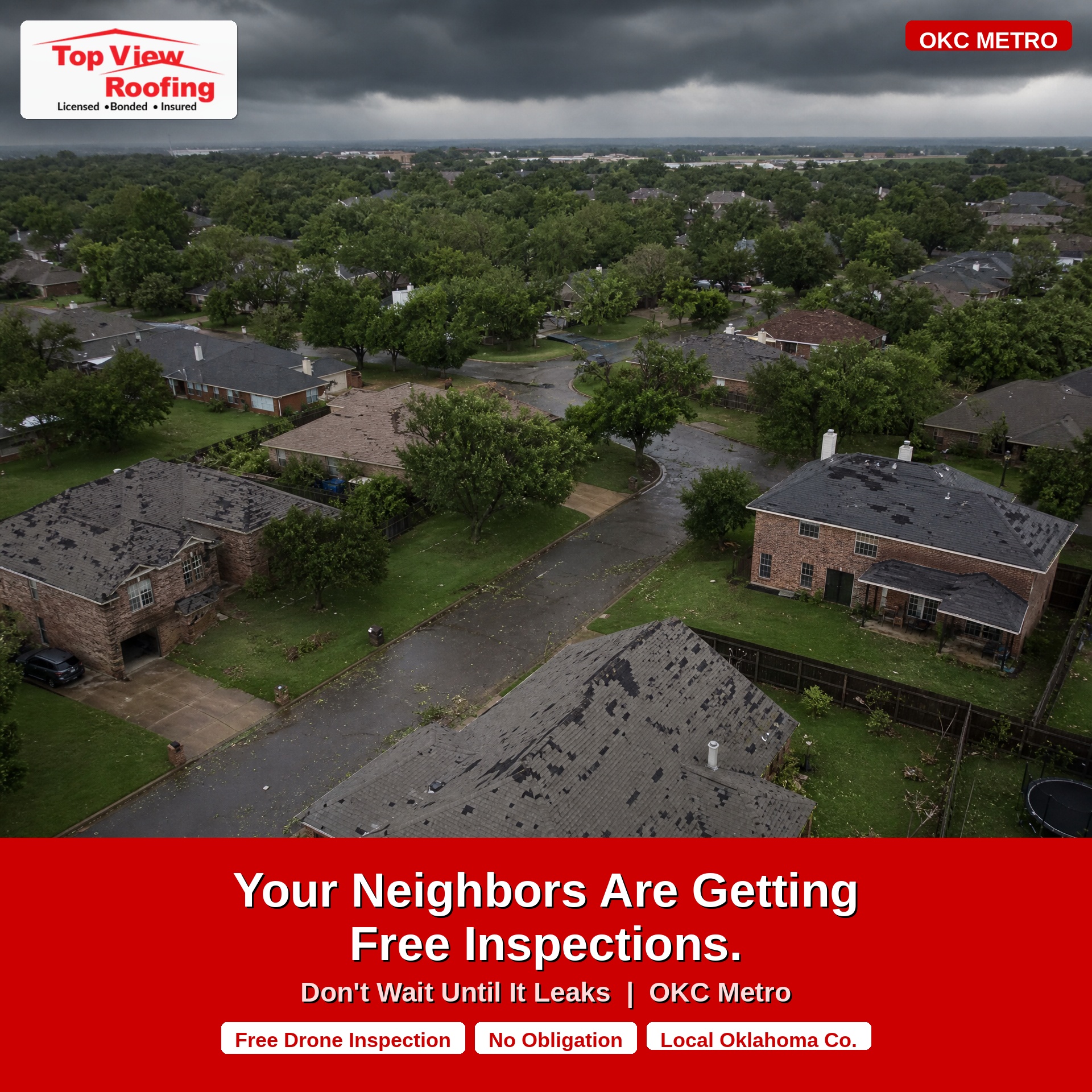 Top View Roofing Facebook ad