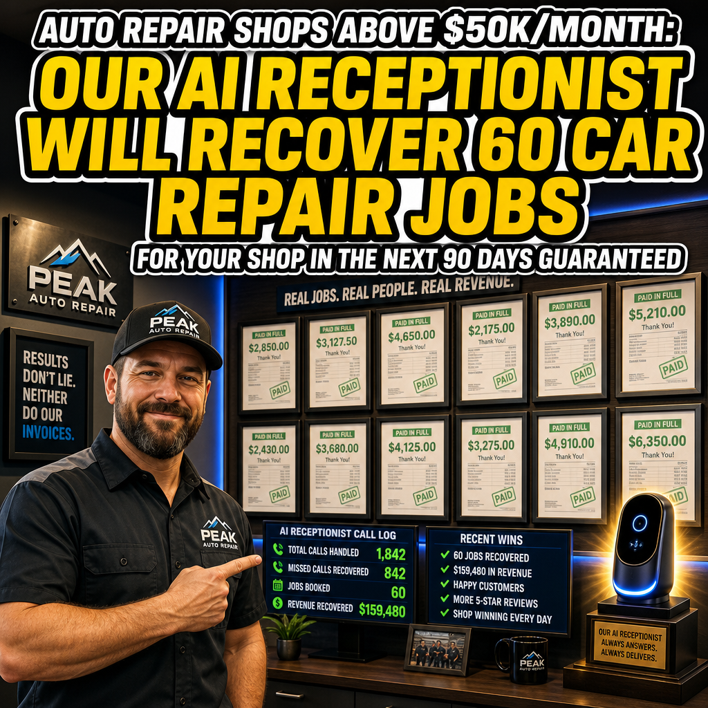 Vybe Media Facebook ad: Auto Repair Shops: Get 60 Repair Jobs In 90 Days Guaranteed