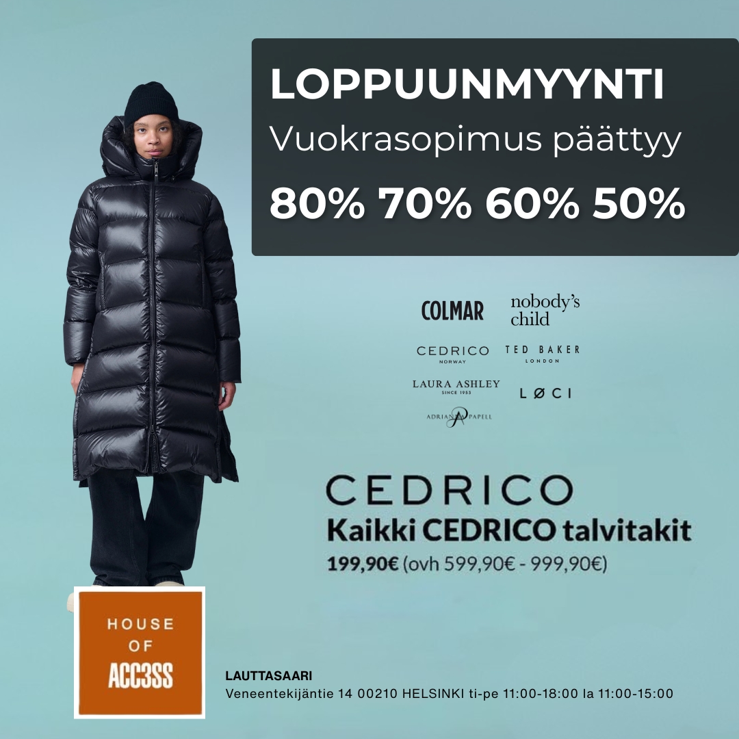House Of Acc3ss Facebook ad: LOPPUUNMYYNTI, VUOKRASOPIMUS PÄÄTTYY!
