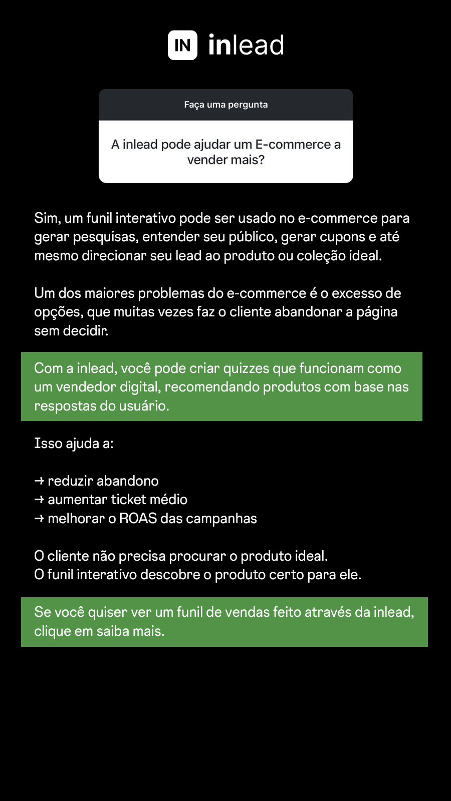 Inlead Digital Facebook ad: Construa funil de vendas em minutos
