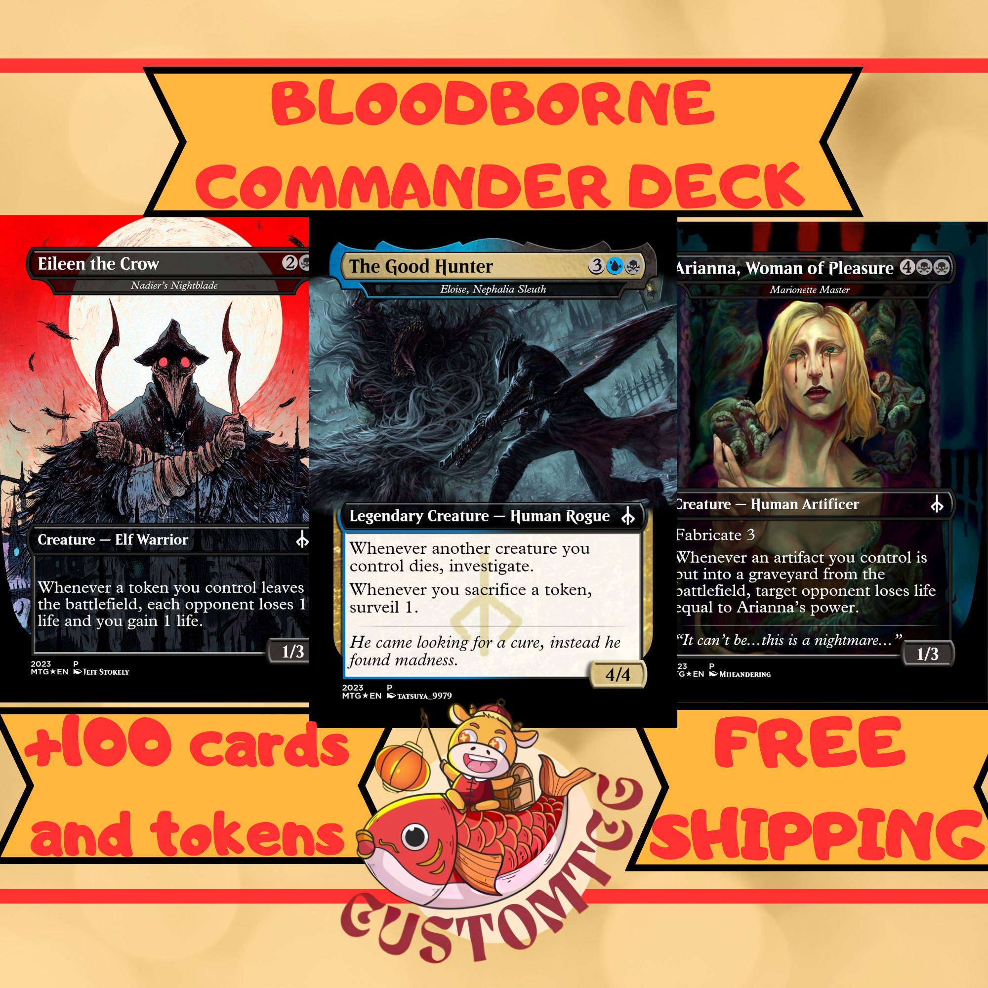 Elkoytcg Facebook ad: Custom Commander Decks