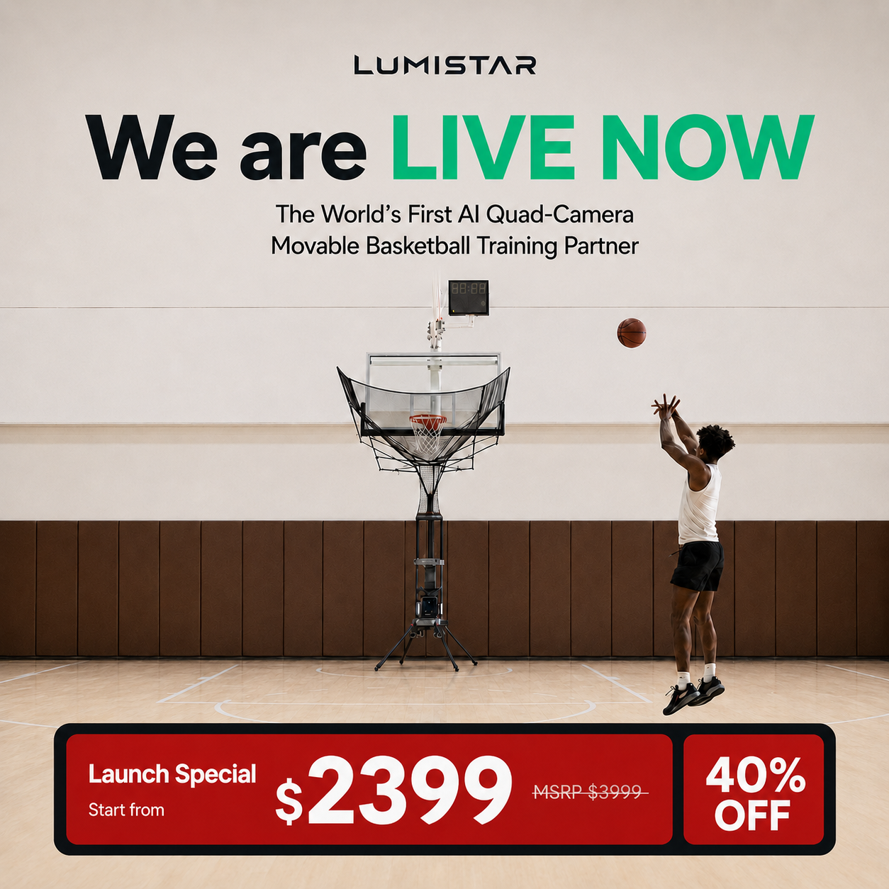 Lumistar Global Facebook ad: Now Live on Kickstarter - Start from $2399, 40% off