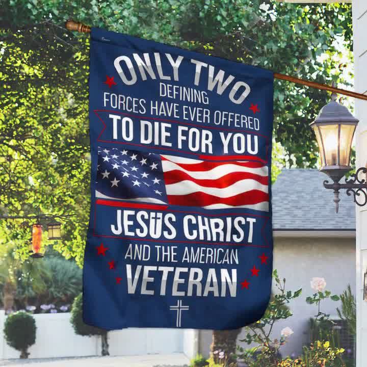 Flagwix.com Facebook ad: Honor the Brave, Jesus Christ & the American Veteran