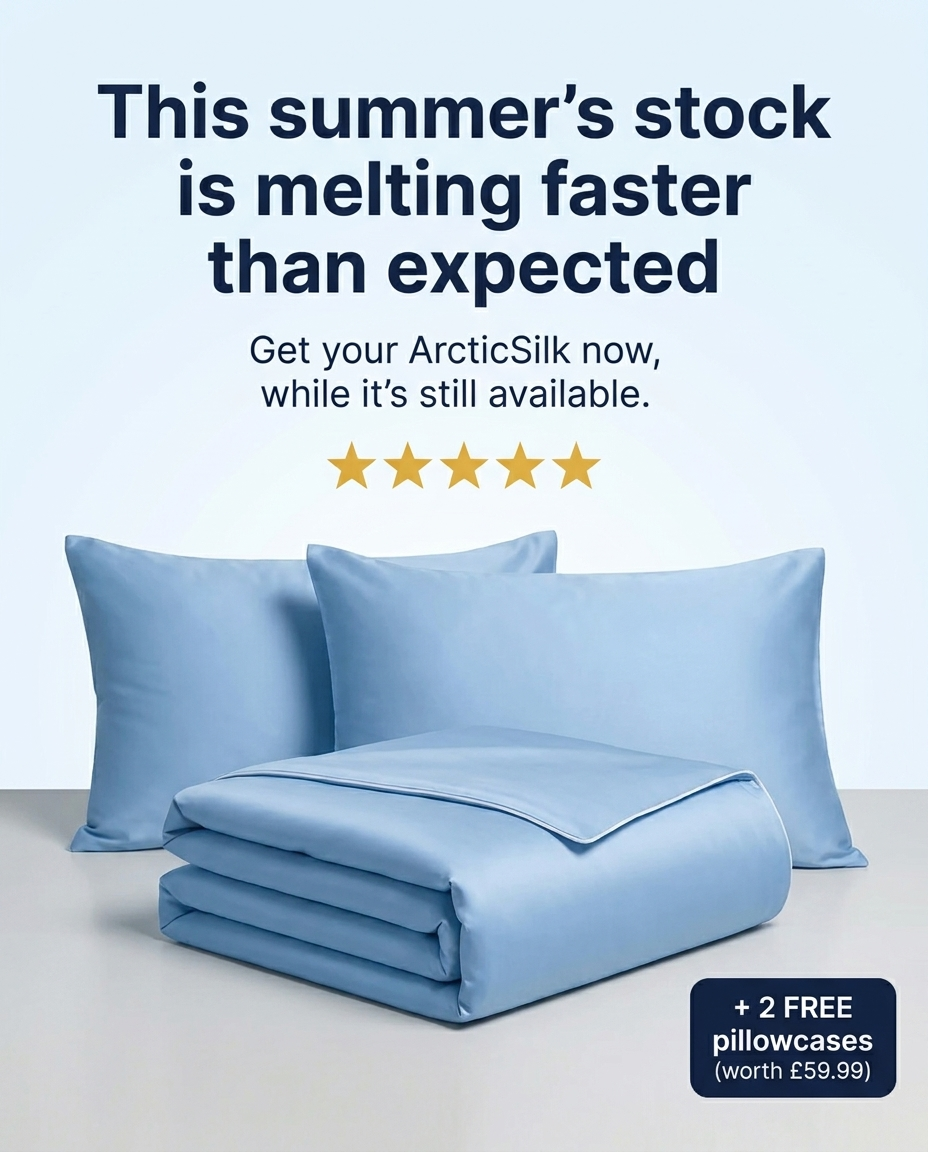 DreamOro Facebook ad: End the nighttime heat and sleep again!