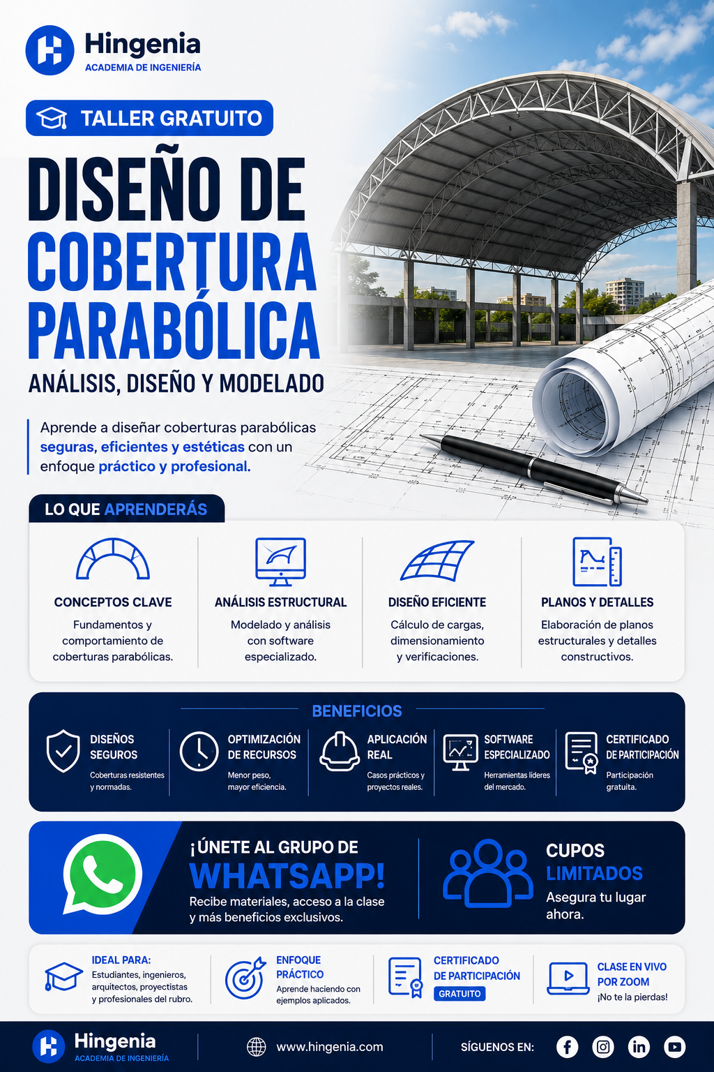 Hingenia Facebook ad: clase gratuita