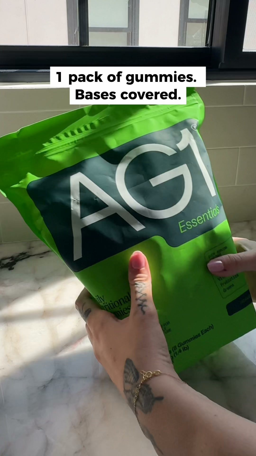 AG1 by Athletic Greens Facebook ad: Pocket-sized. Science-backed.