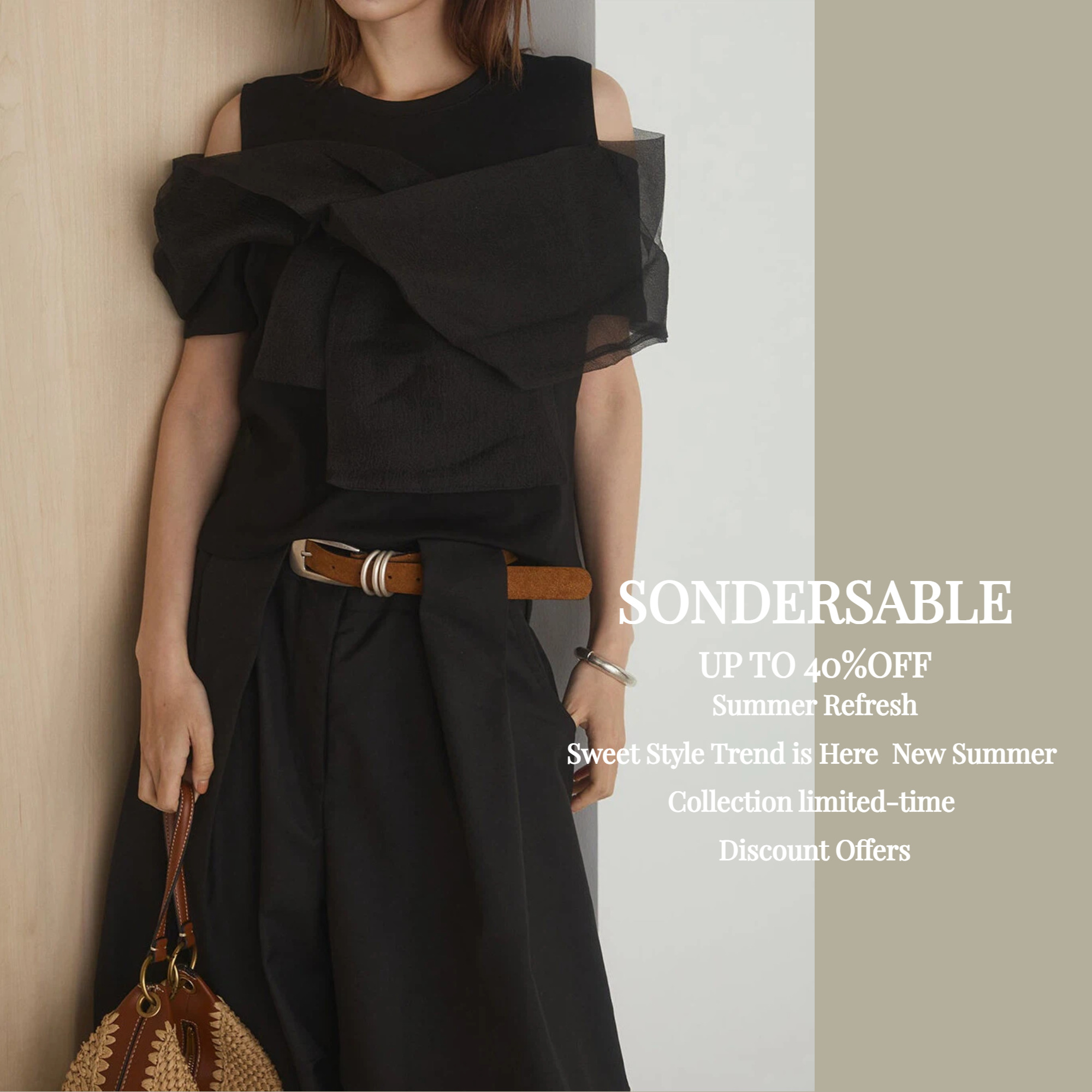 SonderSable Facebook ad: UP TO 40%OFF