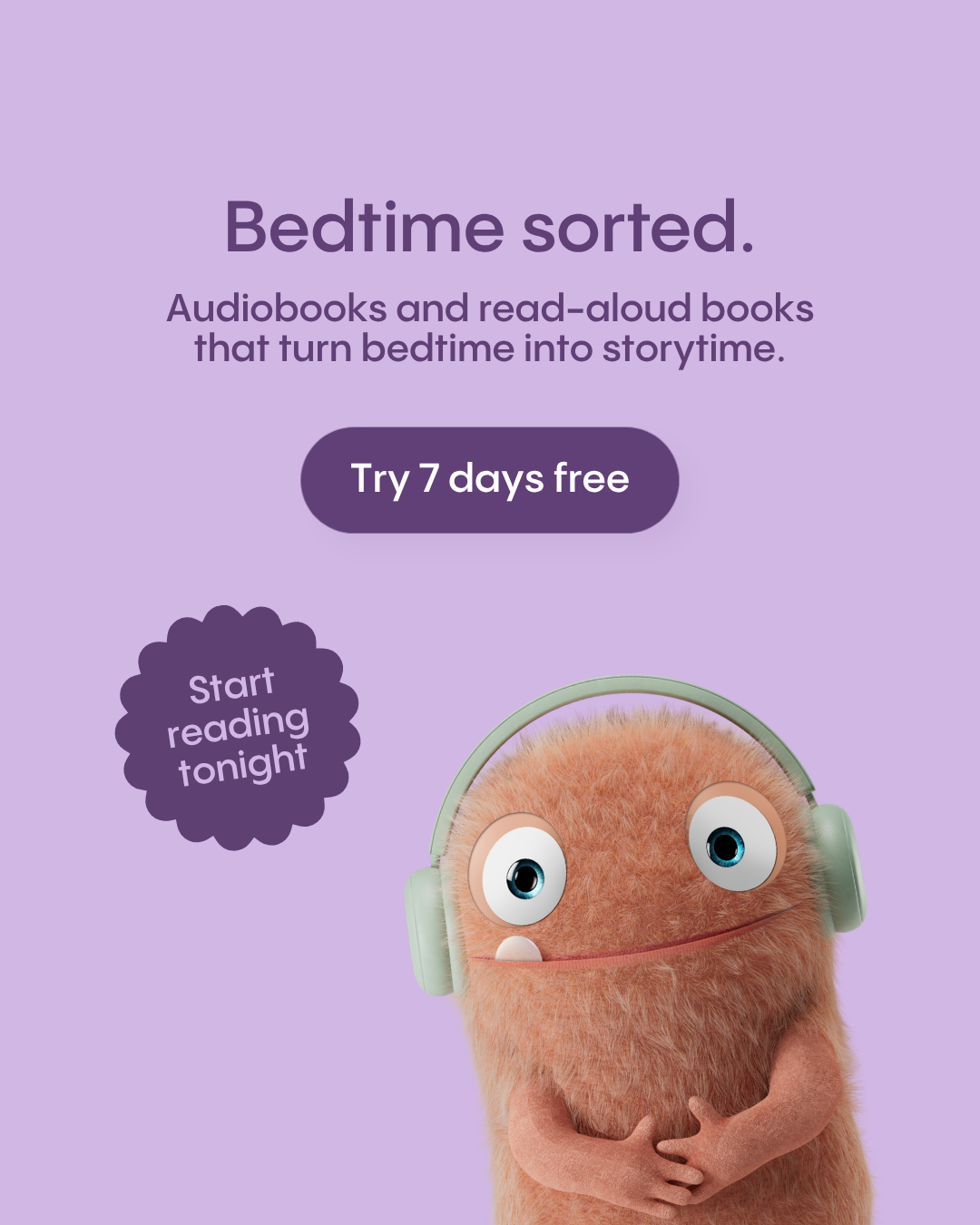 Lylli - English Facebook ad: Stories Kids Love. Zero Ads, Ever.