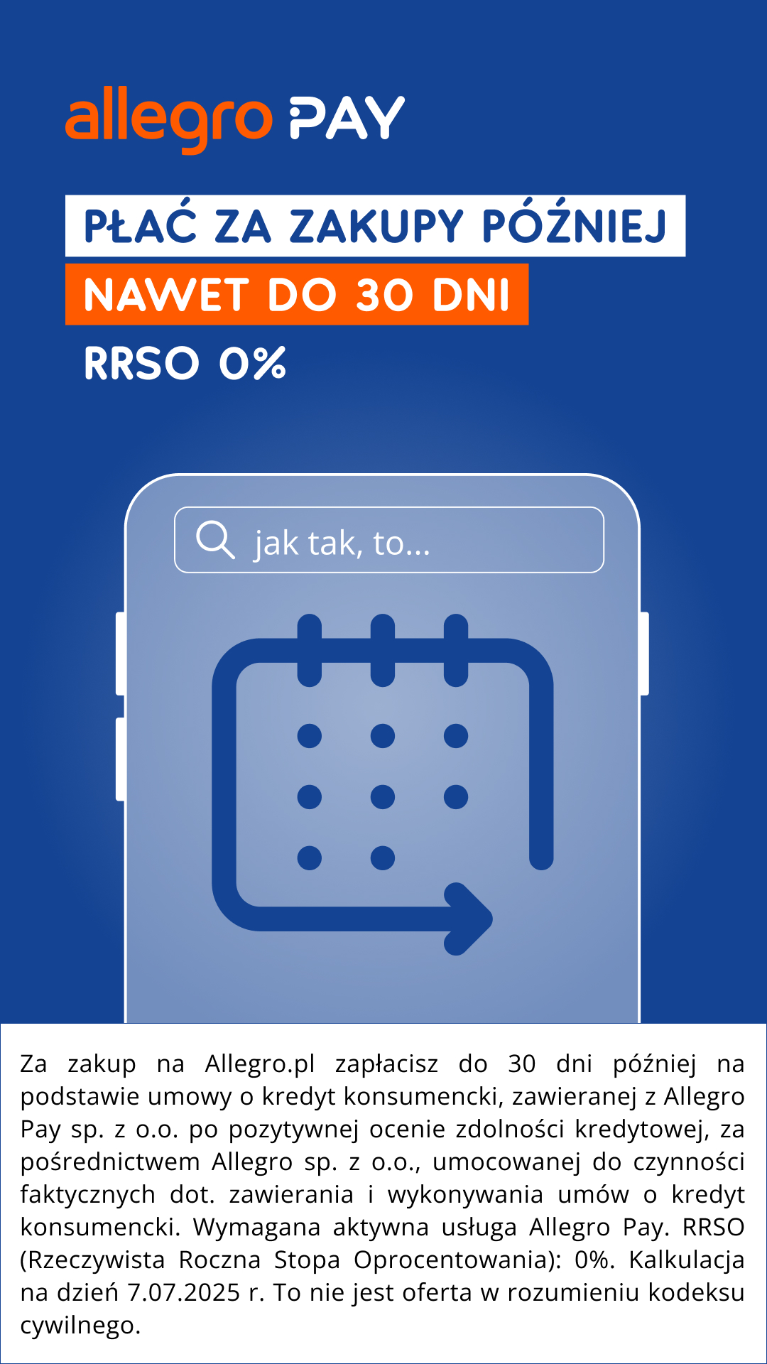 Allegro Facebook ad from Aug 7, 2026