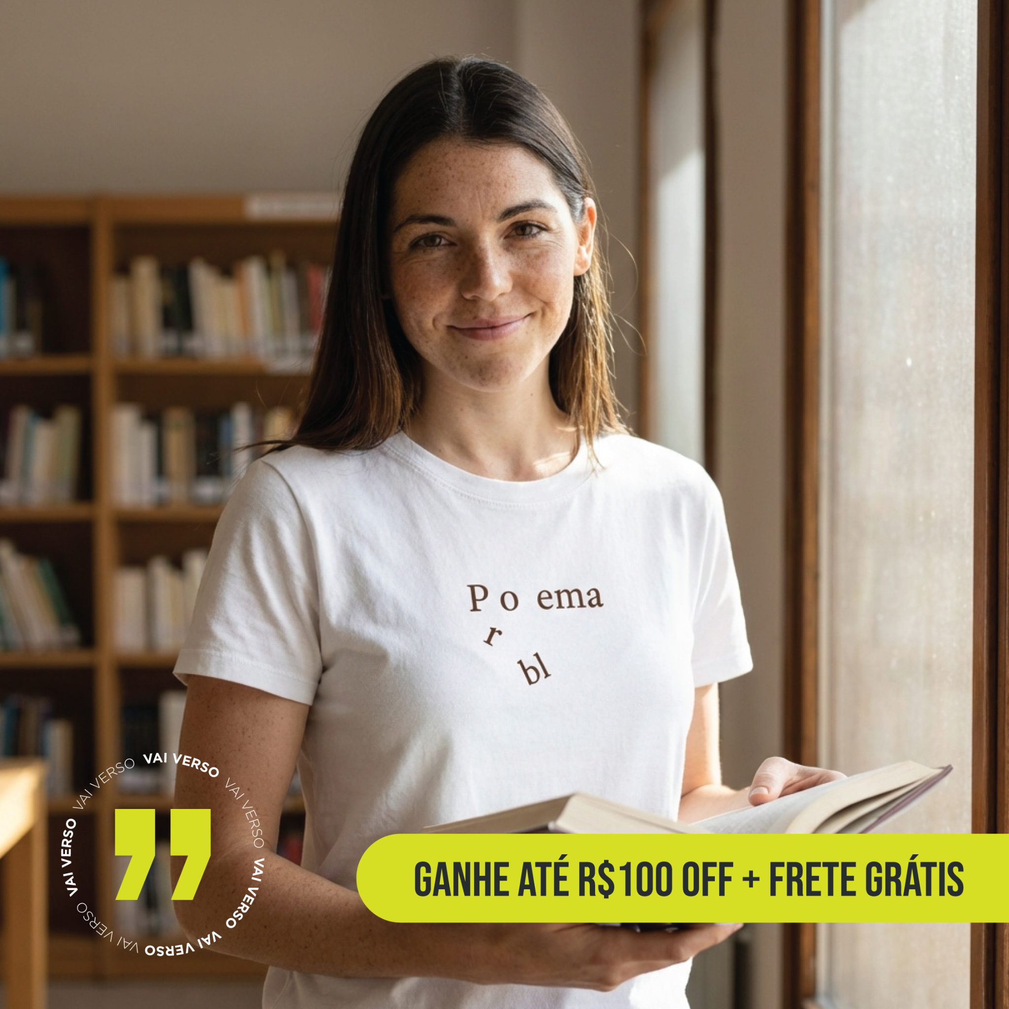 Vai Verso Facebook ad: Camisetas para quem veste a literatura