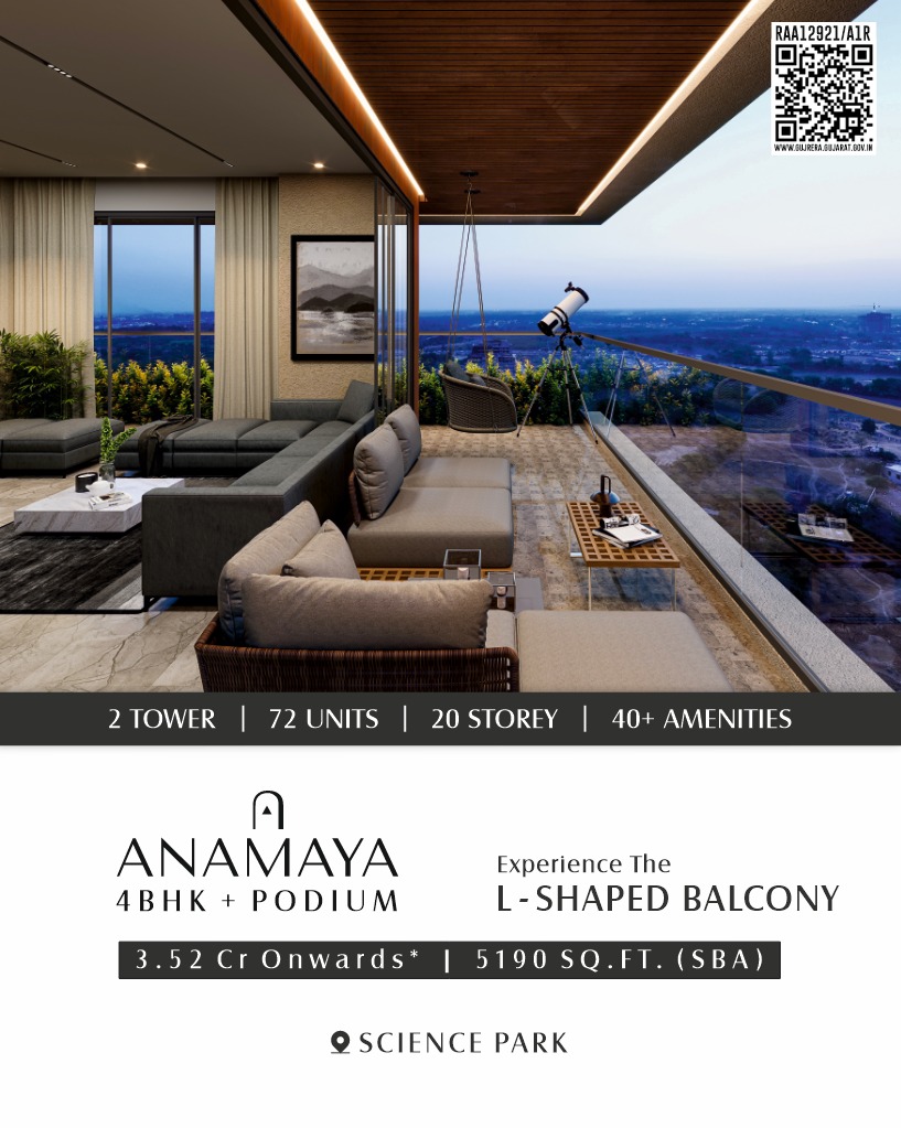 Anamaya Facebook ad: 4 BHK - 5190 SQ.FT. - ₹3.52 Cr* onw. @ SCIENCE PARK