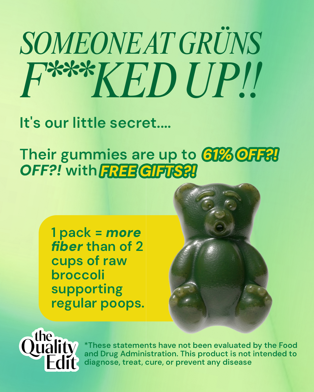 Grüns Facebook ad