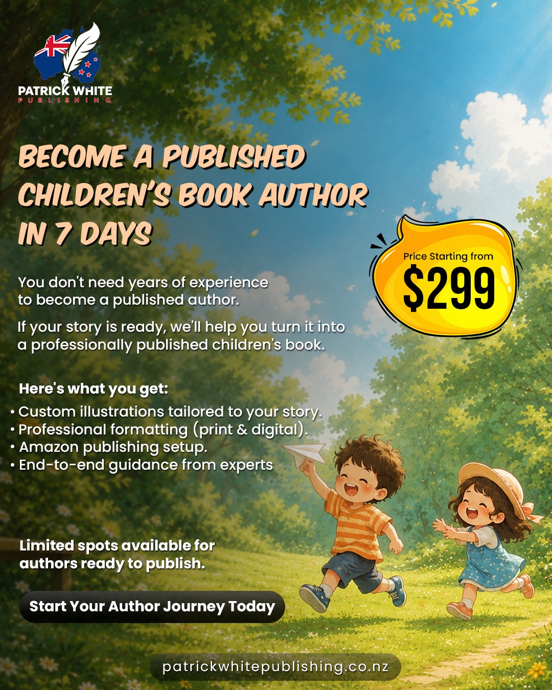 Patrick White Publishing Facebook ad