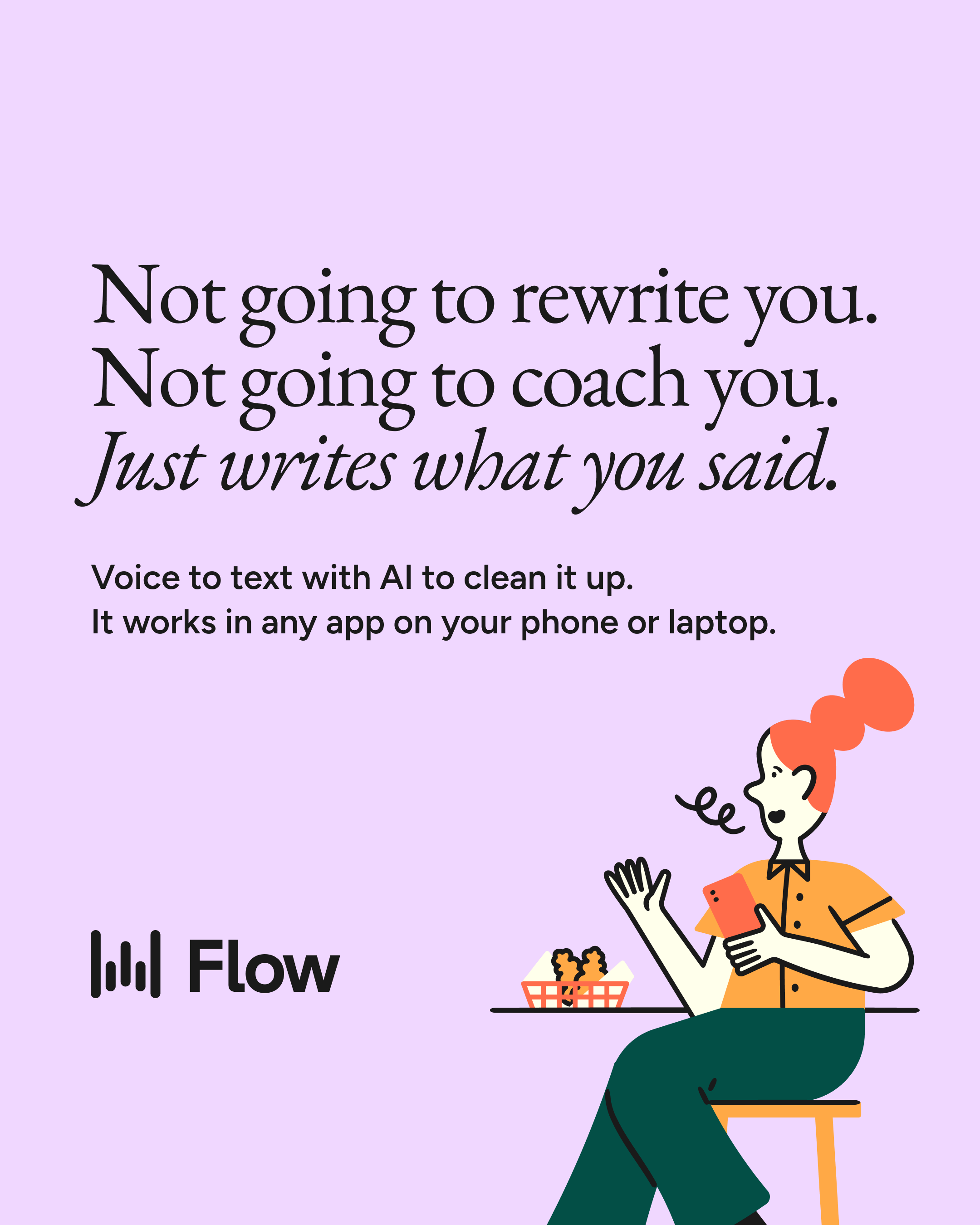 Wispr Flow Facebook ad