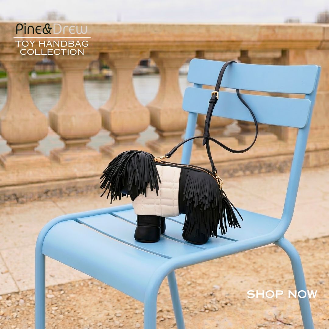 Pine & Drew Facebook ad: Fringe Pup Couture Bag