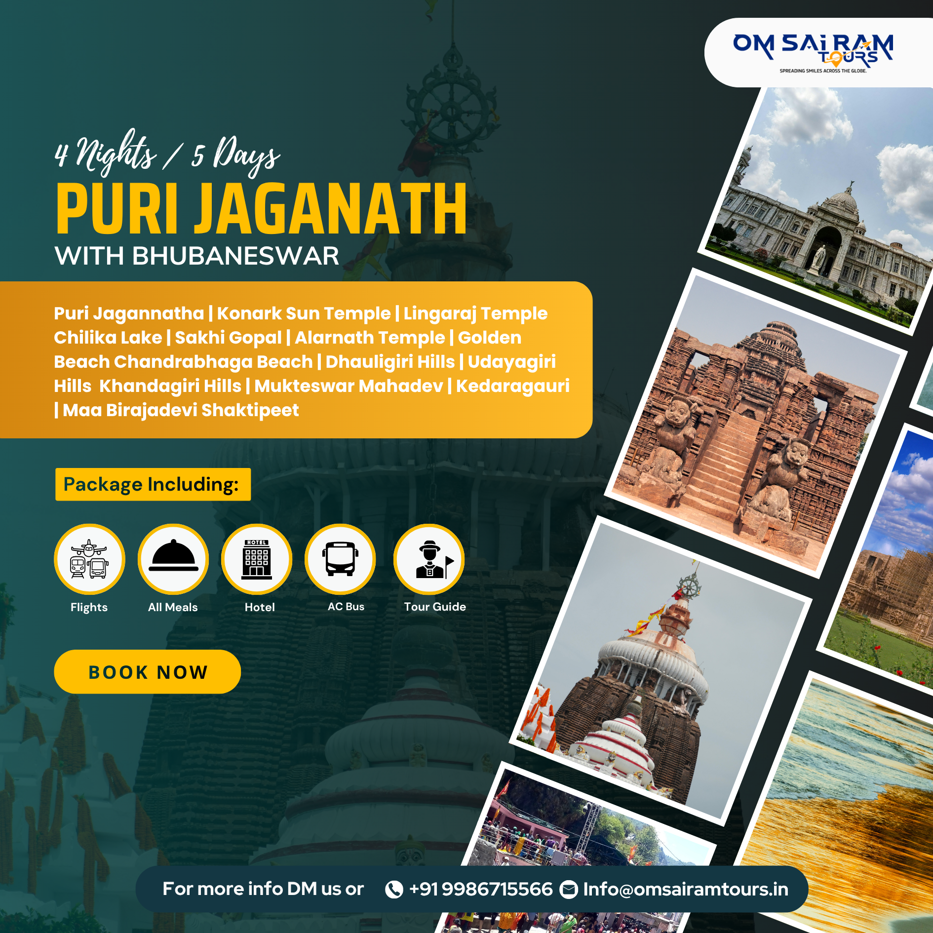 Om Sai Ram Tours Facebook ad: Puri Jagannath Yatra with Bhubaneswar
