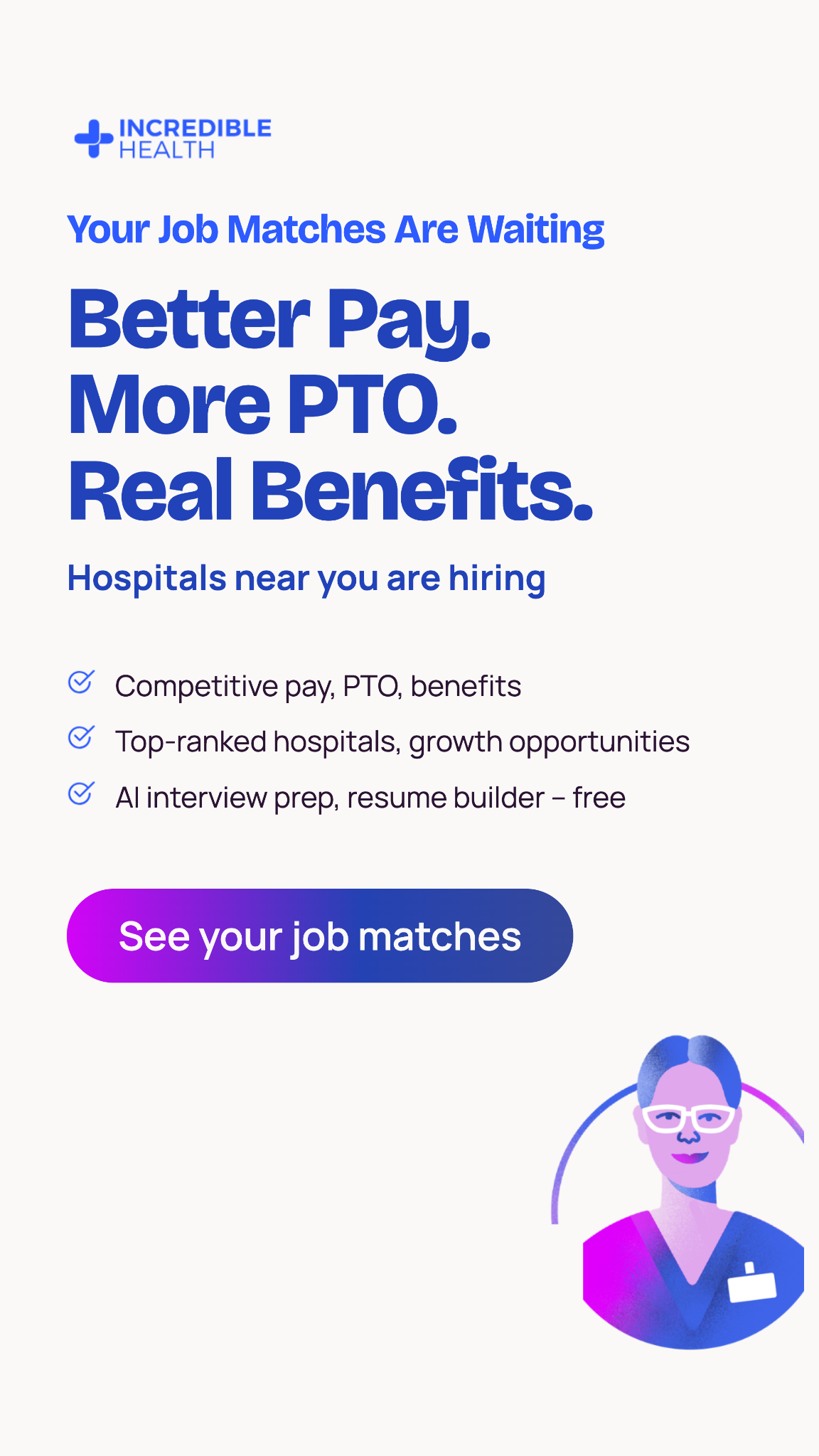 Incredible Health Facebook ad: See Your New Matches