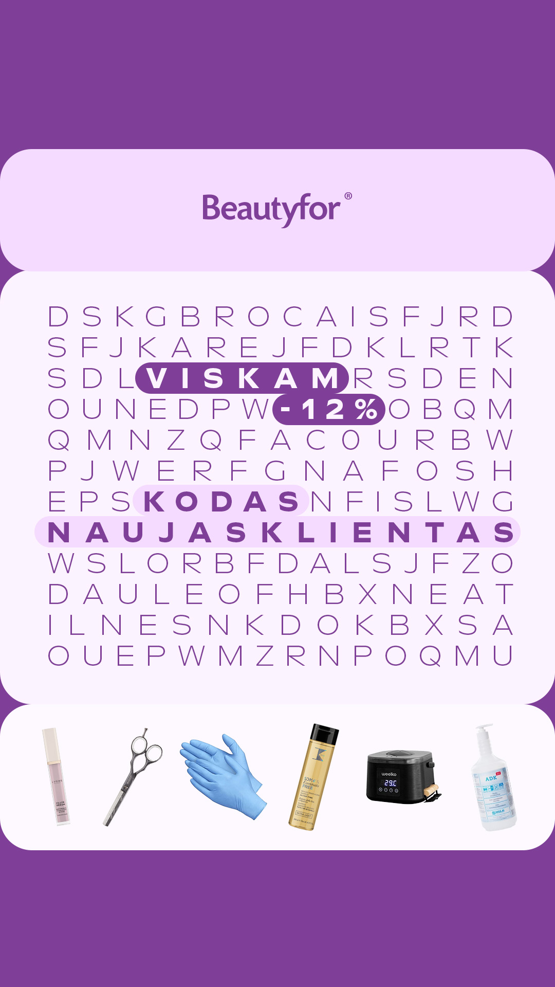 Beautyfor LT Facebook ad