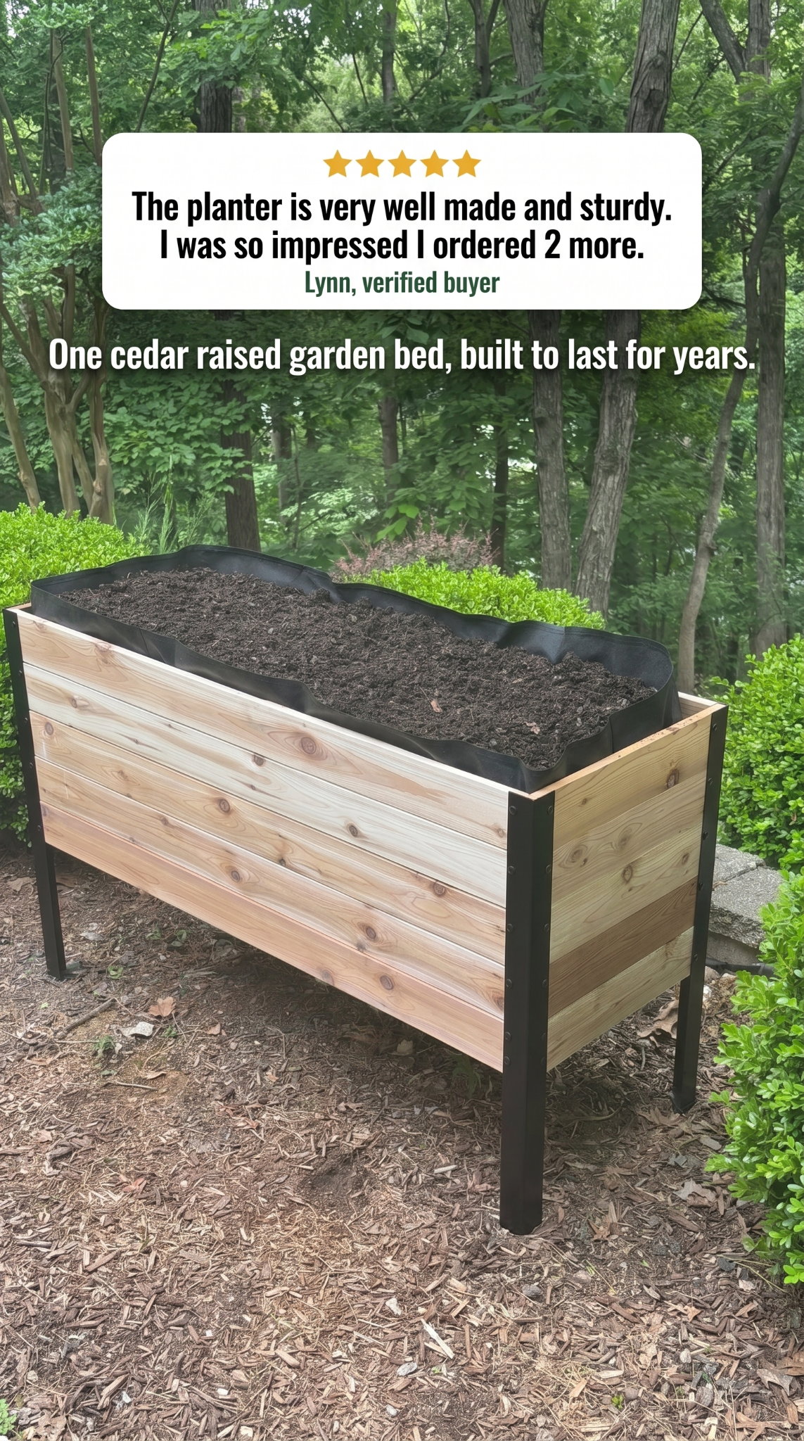 Cedar Planters Facebook ad