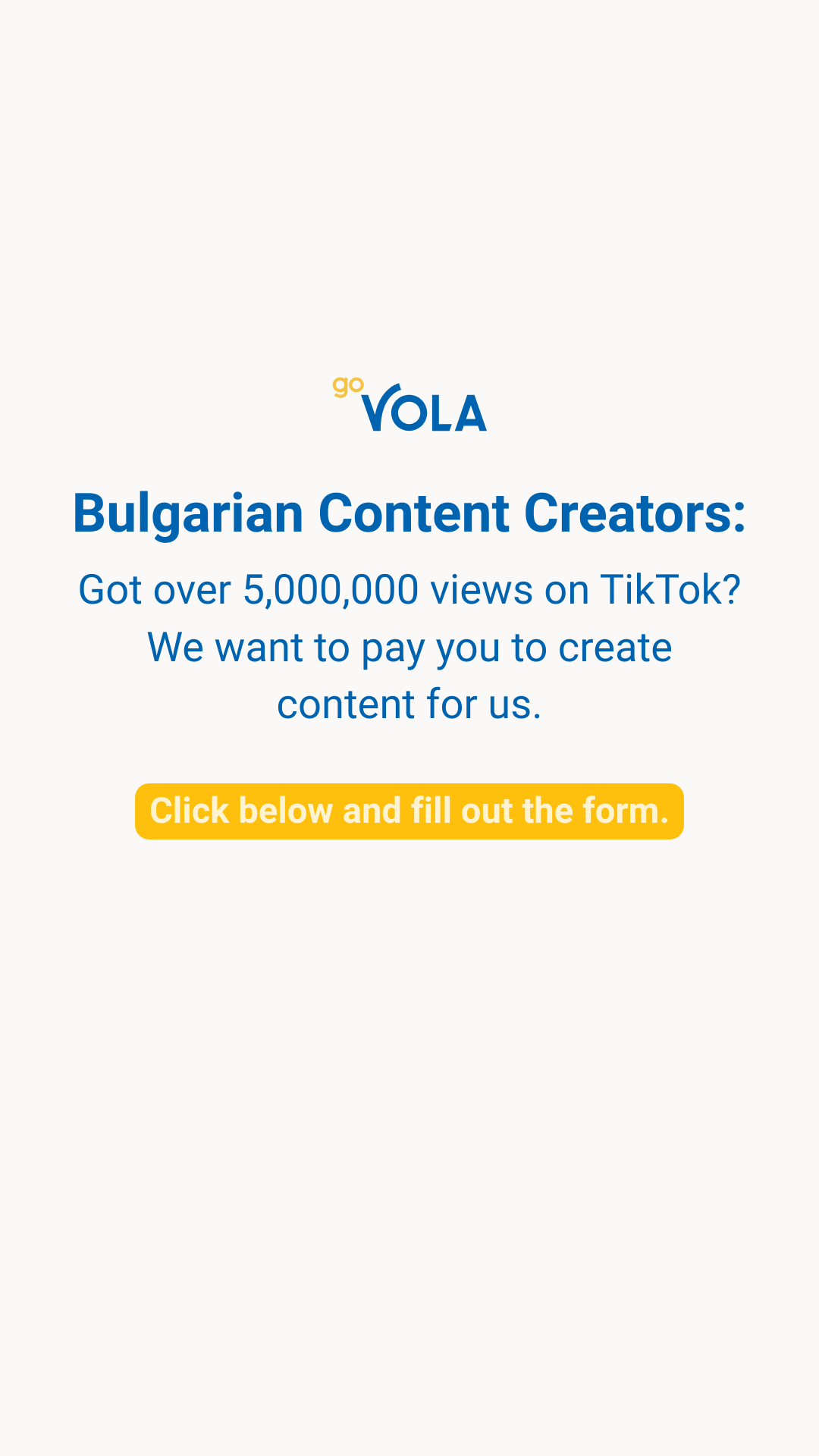 GoVola Facebook ad from Mar 19, 2026