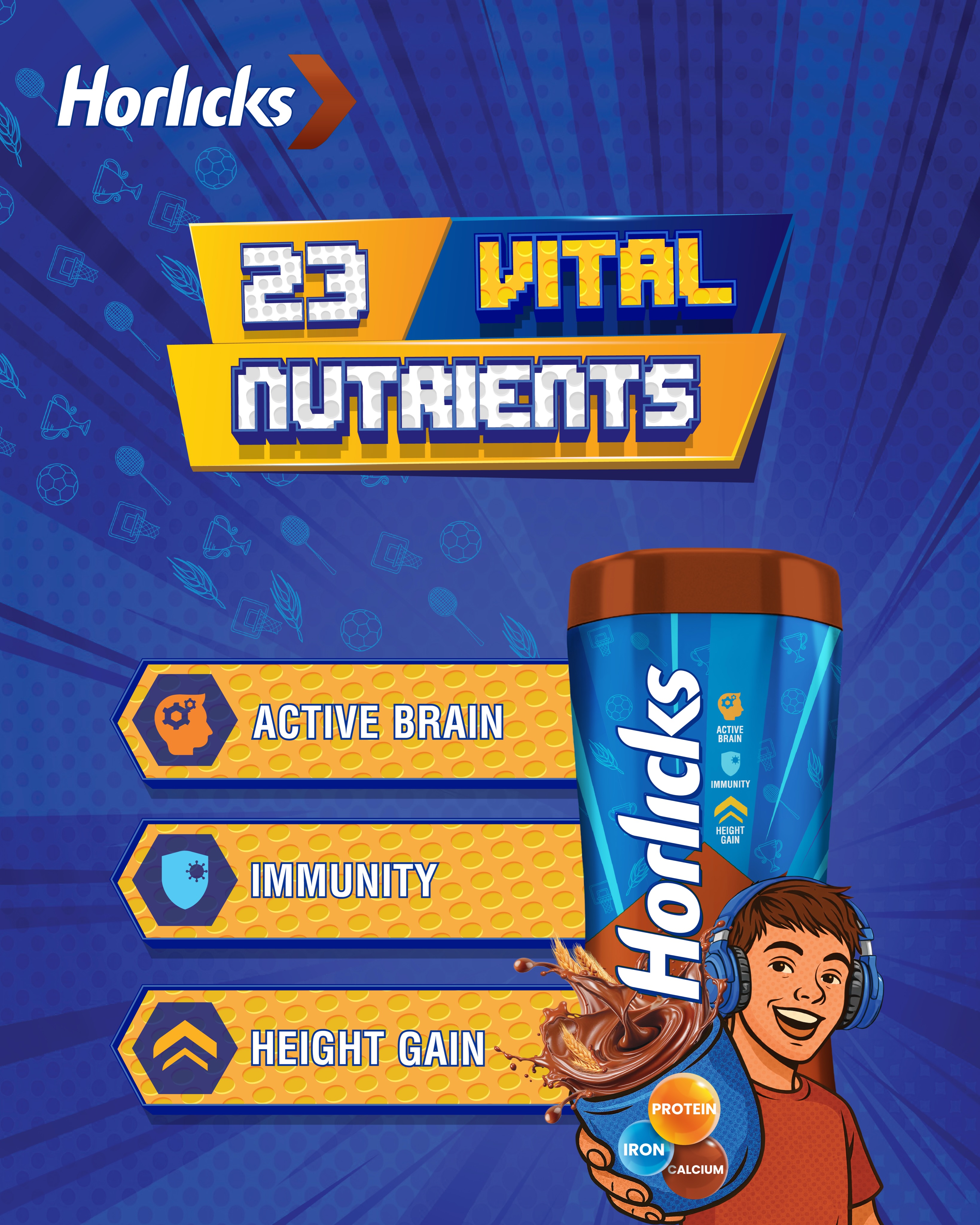 Horlicks Bangladesh Facebook ad: Horlicks Chocolate Flavour Jar 500g (Powder Drink)