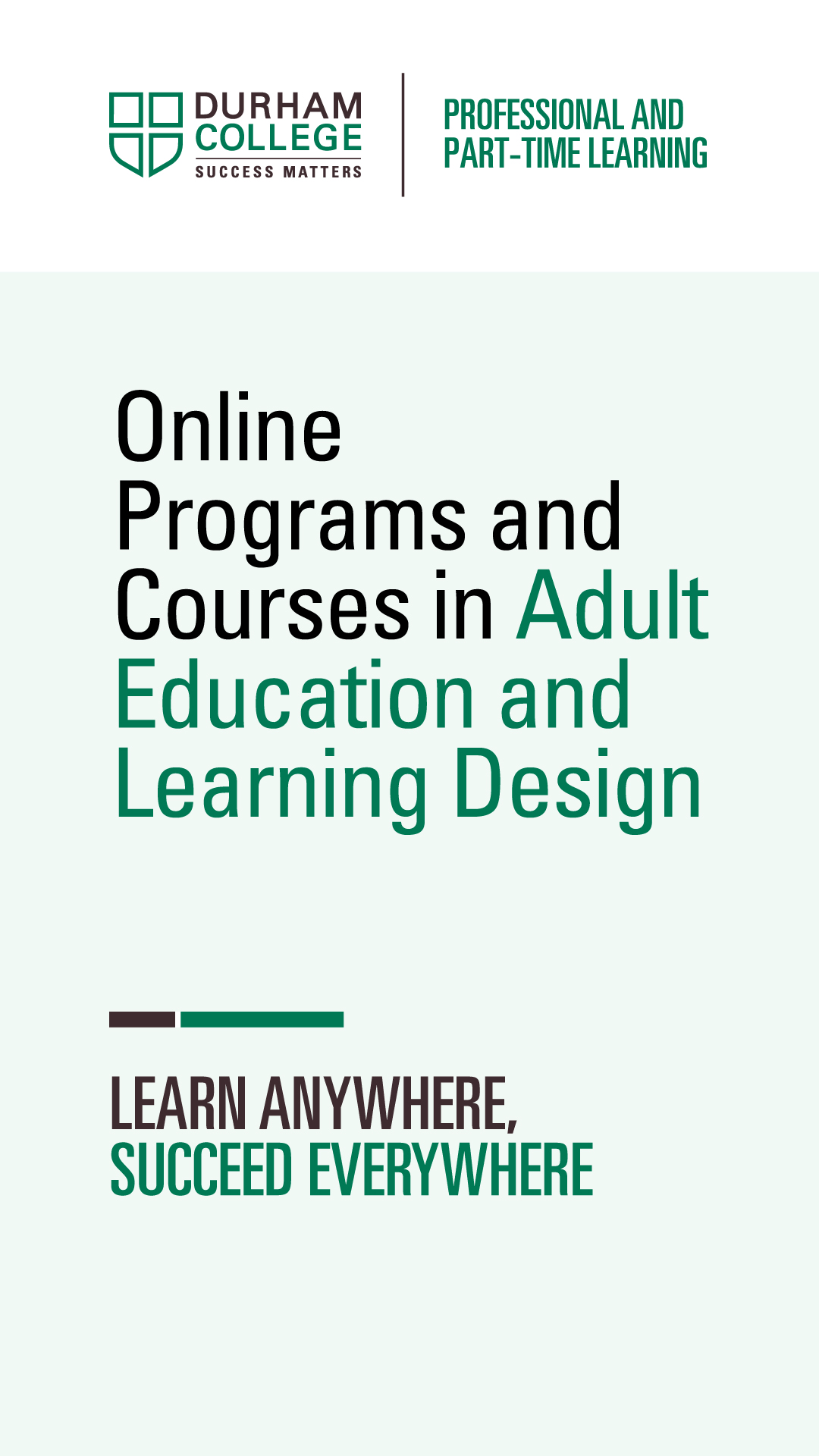 Durham College Professional and Part-time Learning Facebook ad from Aug 24, 2026