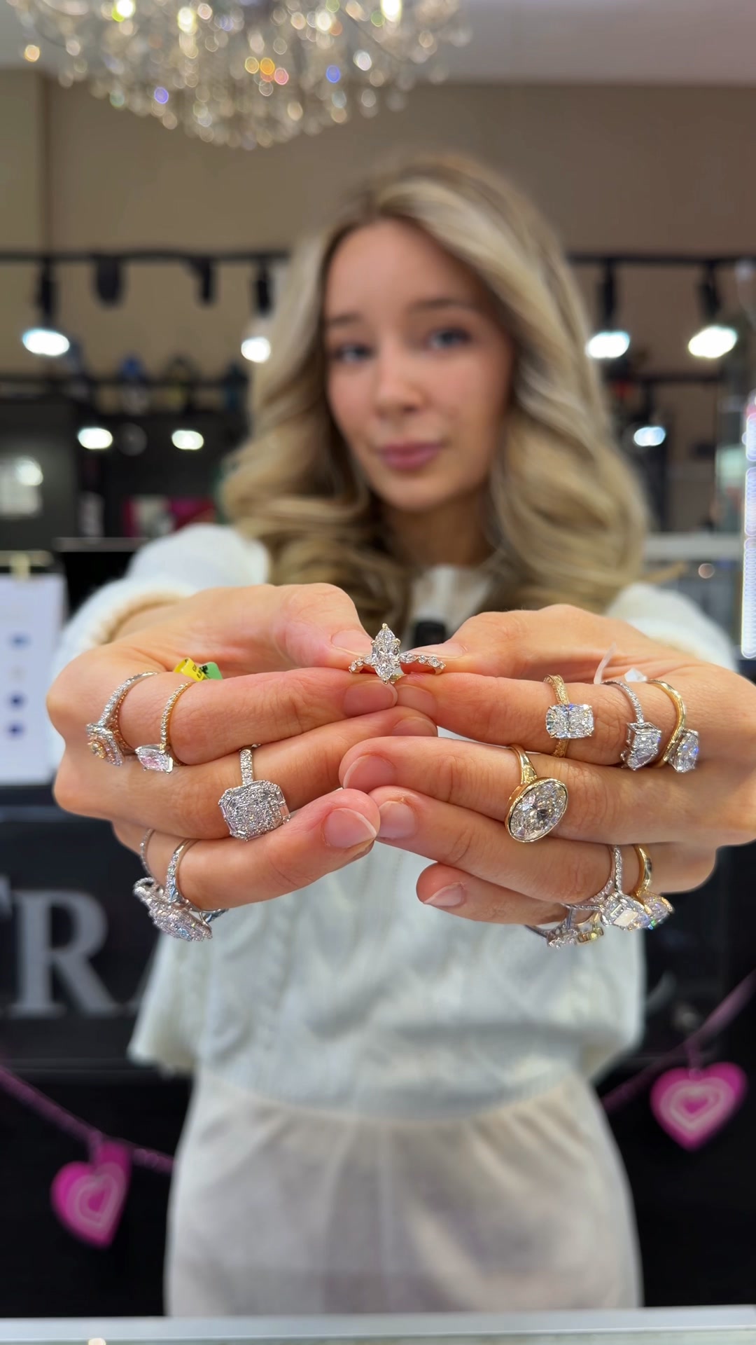 Trax NYC Custom Jewelry Facebook ad: Say Yes to Marquise