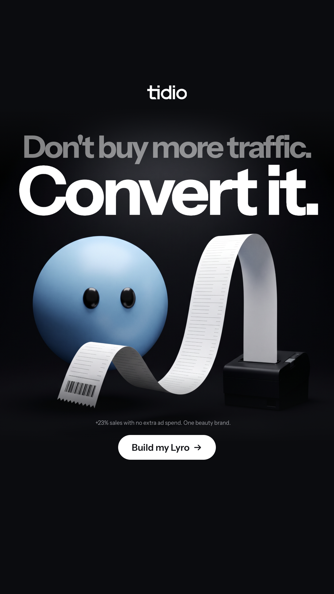 Tidio Facebook ad: Get More From the Clicks You Pay For