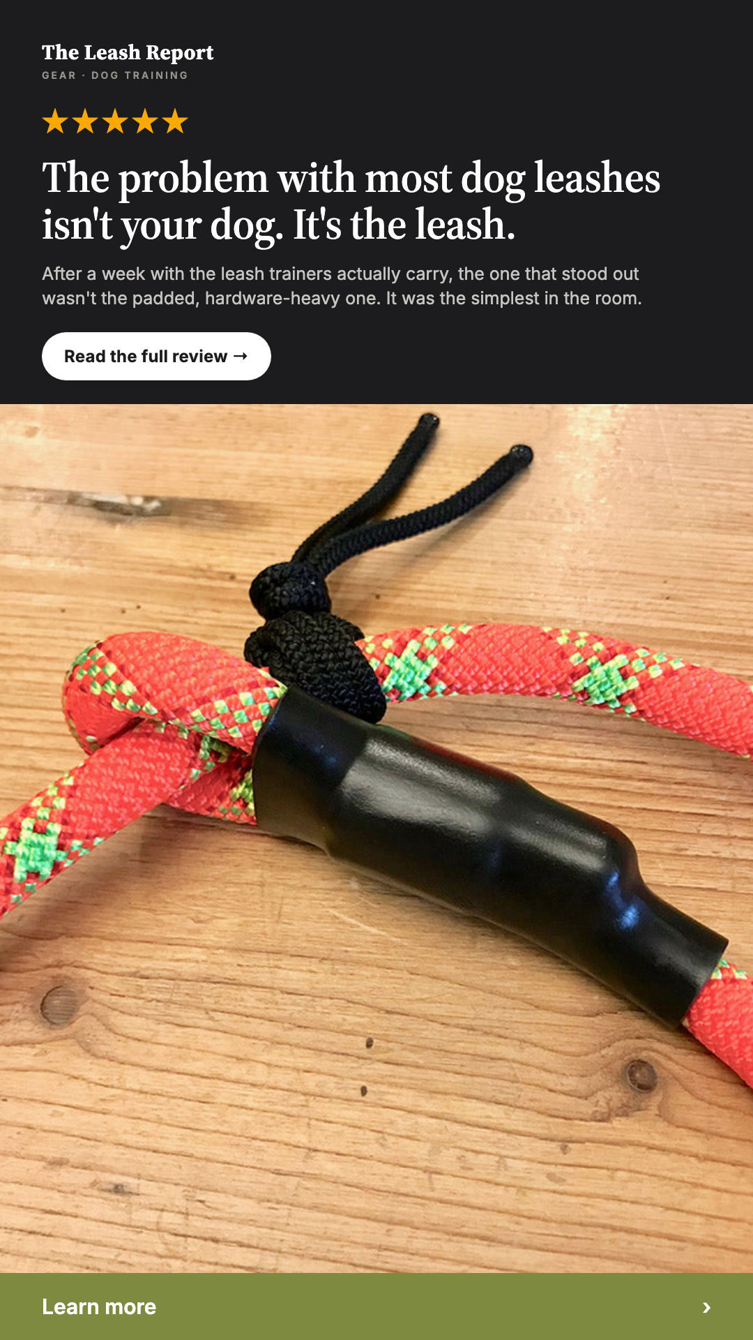 Mountain Dog Products Facebook ad