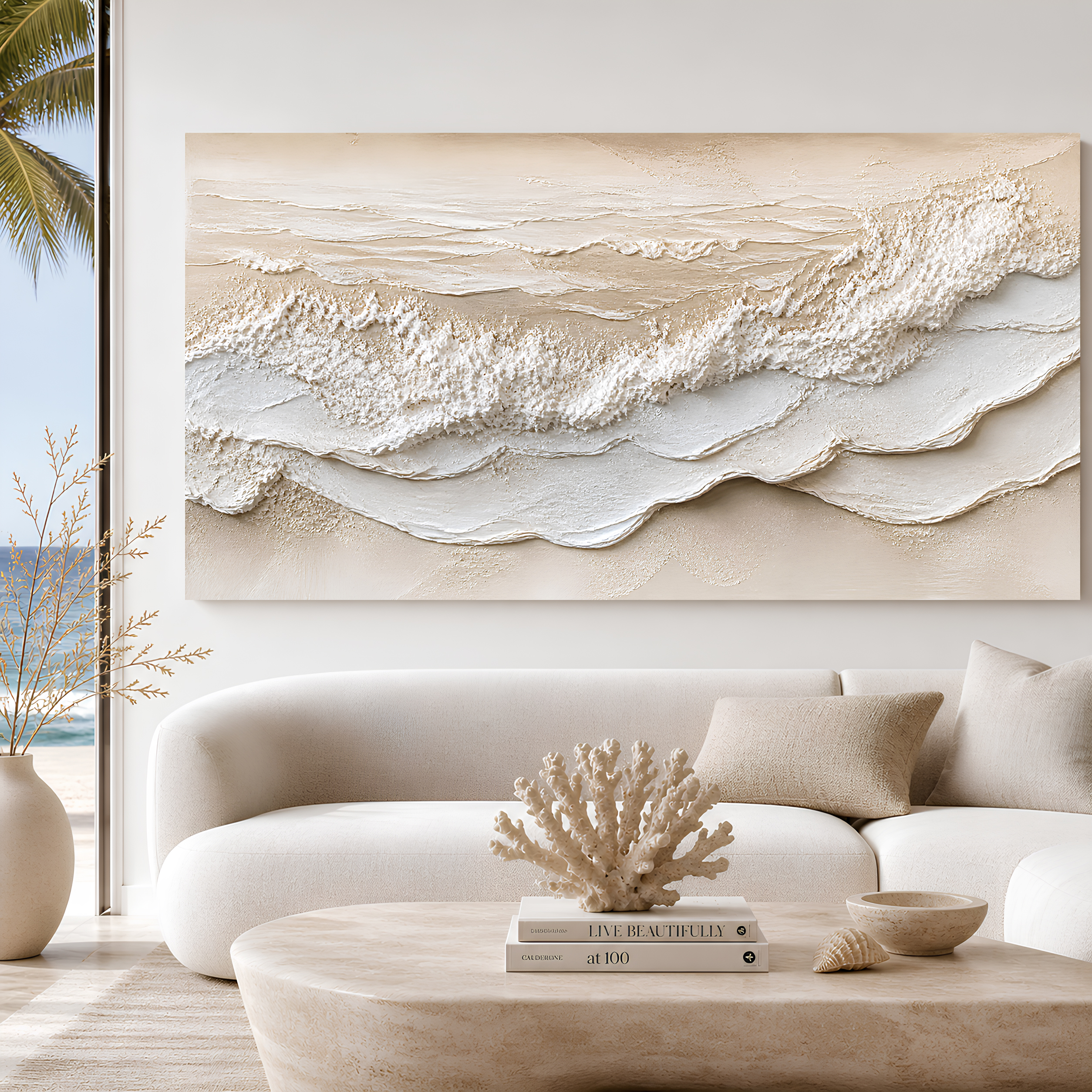 Tailored Canvases - Personalized Art Facebook ad: Coastal Calm Texture | Made in the USA | Ships Fast