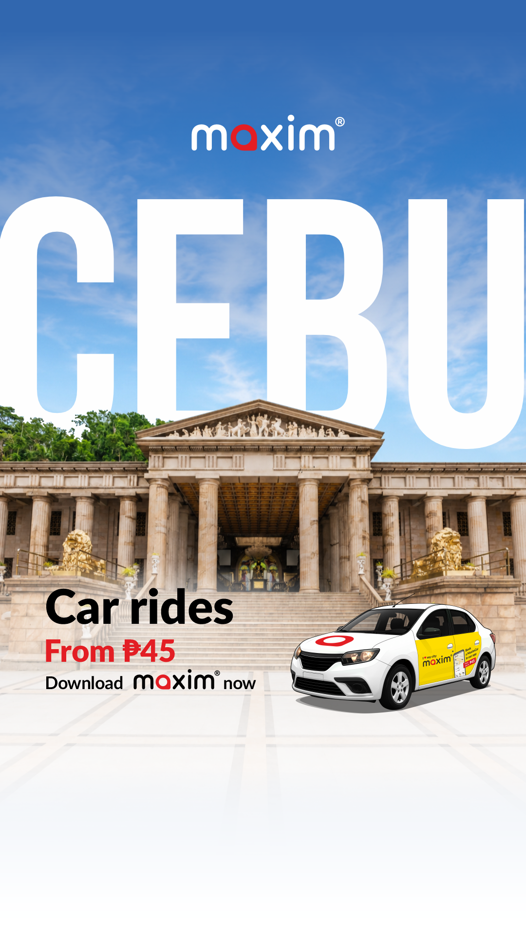 Maxim - rides & food delivery Facebook ad from Aug 6, 2026