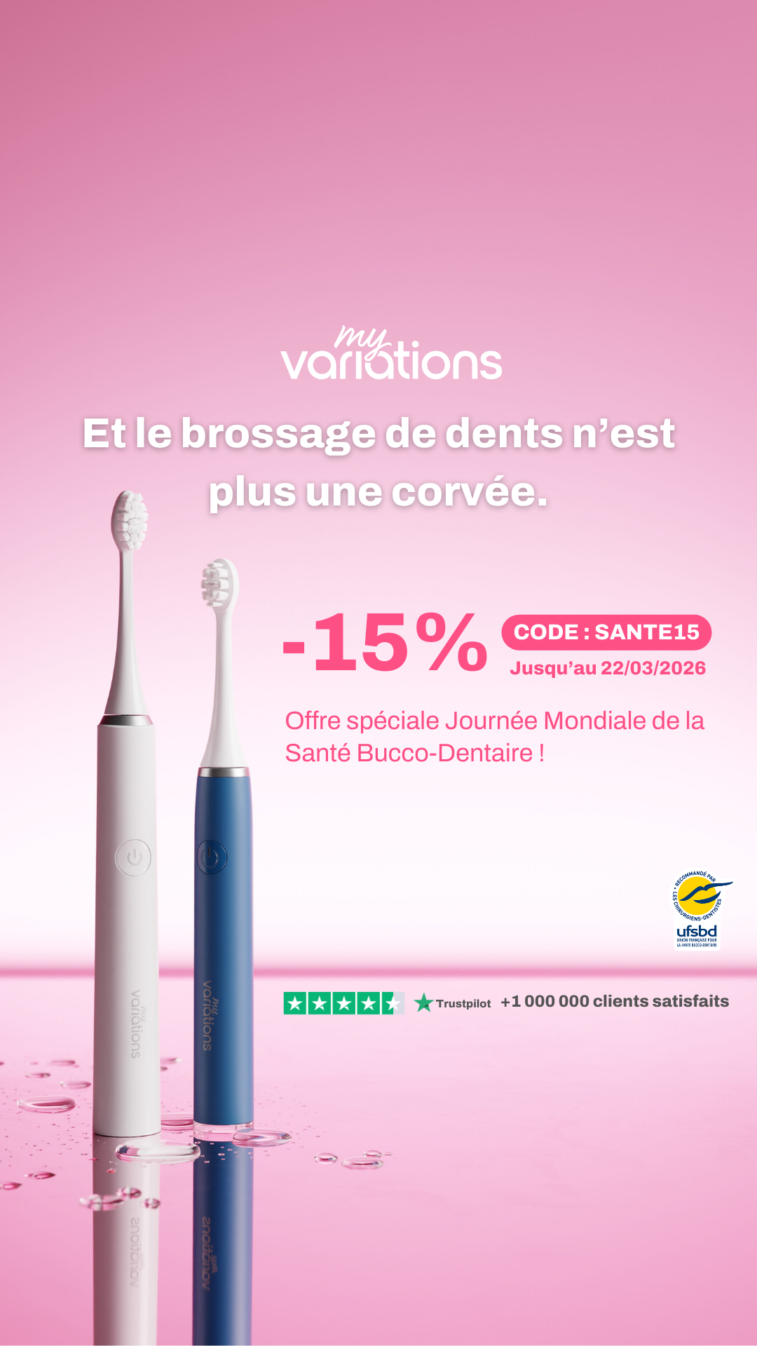 My Variations Facebook ad: -15% pendant 2 jours