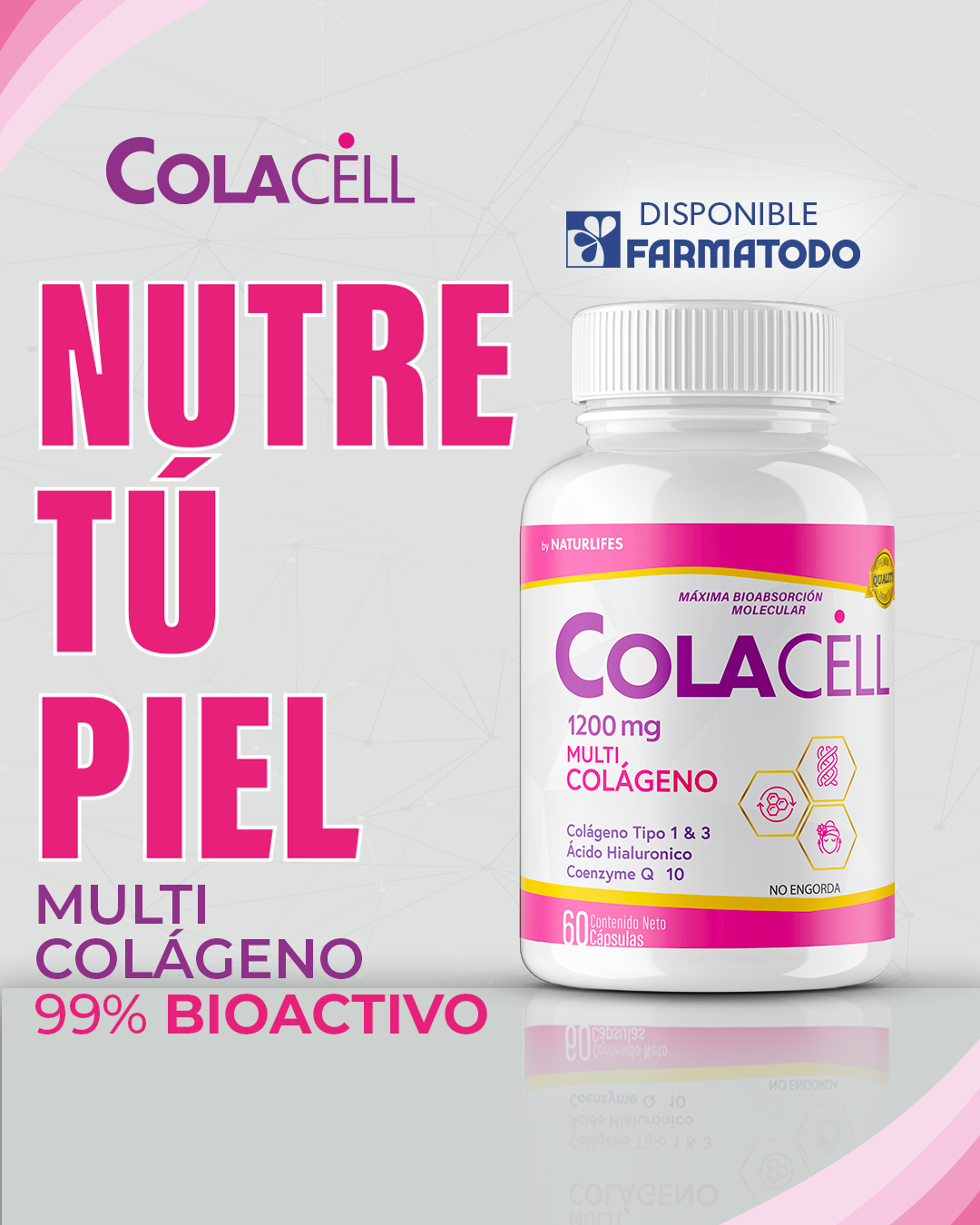 Colacell Facebook ad: 𝗧𝗨 𝗣𝗜𝗘𝗟 𝗠𝗘𝗥𝗘𝗖𝗘 𝗠Á𝗦