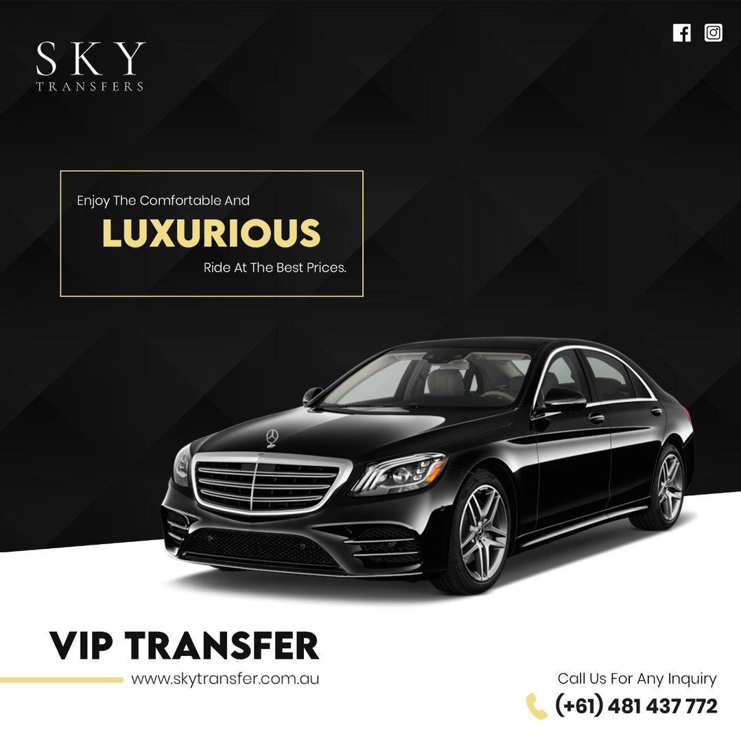 Sky Transfers Facebook ad: Enjoy Luxurious Ride