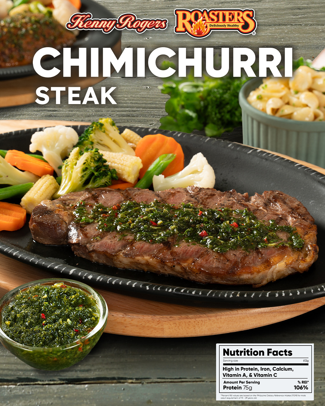 Kenny Rogers Roasters Philippines Facebook ad: Kenny’s Chimichurri Roast is back!