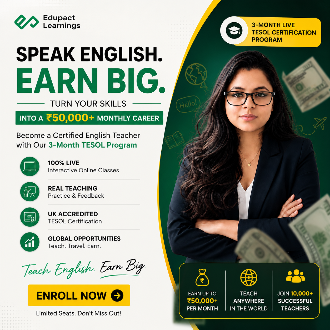 Sutannu Majumder Facebook ad: Become a Certified English Trainer