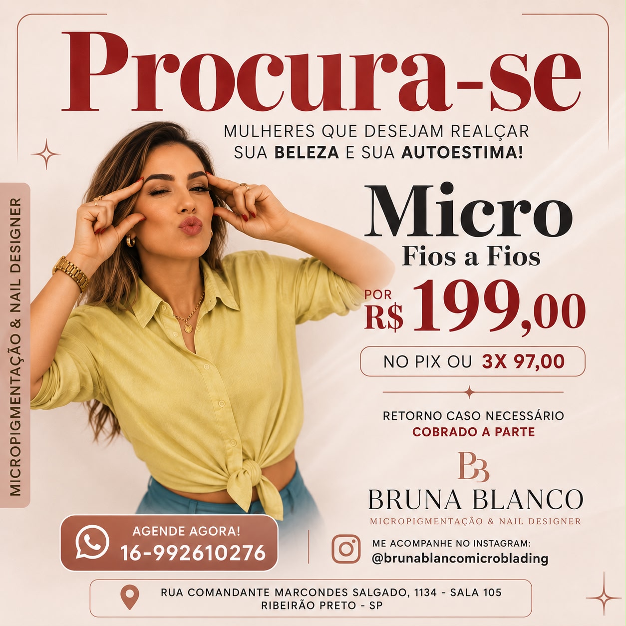 Bruna Blanco Microblanding Facebook ad: UNHAS PERFEITAS