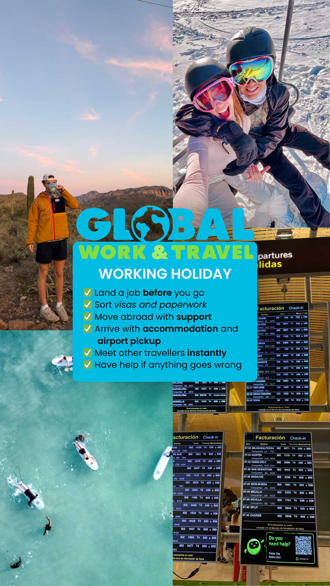 Global Work & Travel Facebook ad