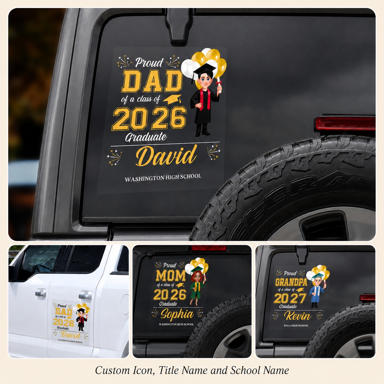 Unique Gifts - Duconspace Facebook ad: Custom Proud Graduation Decal - Personalized Gift for…