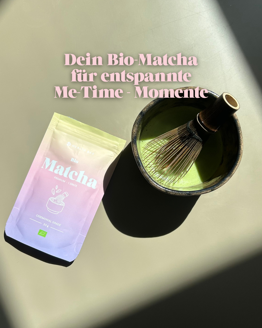 Health Bar Facebook ad: Matcha, wie du ihn dir wünschst