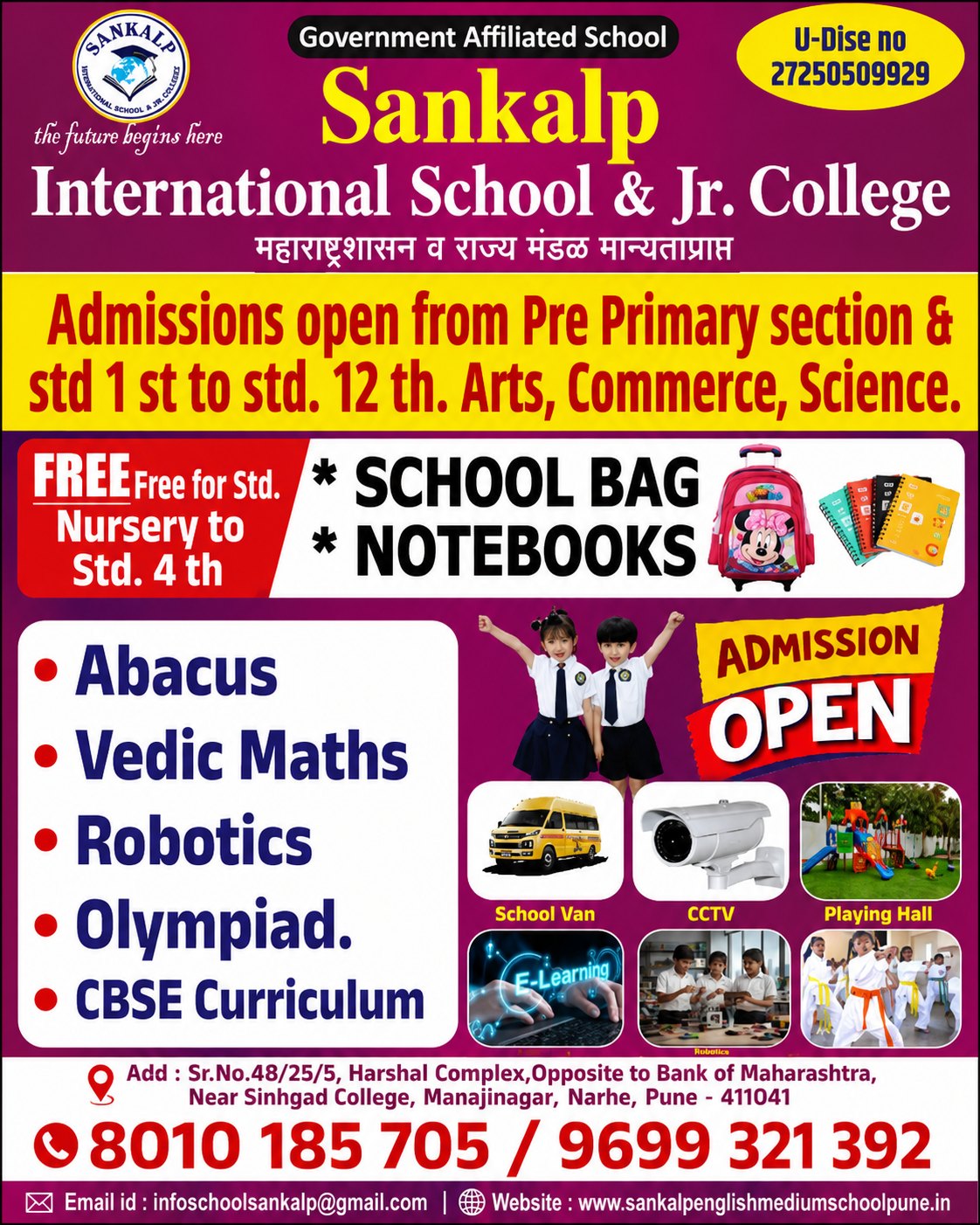 Sankalp International School Pune Facebook ad