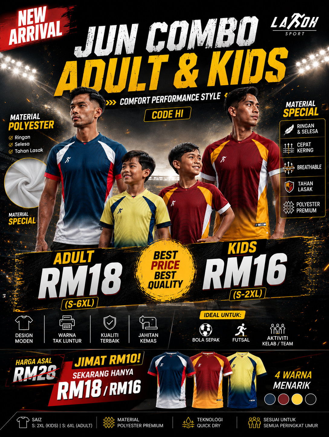 LAKOH Sport Facebook ad: Urgent nak pakai jersi, banyak kedai dah tak…