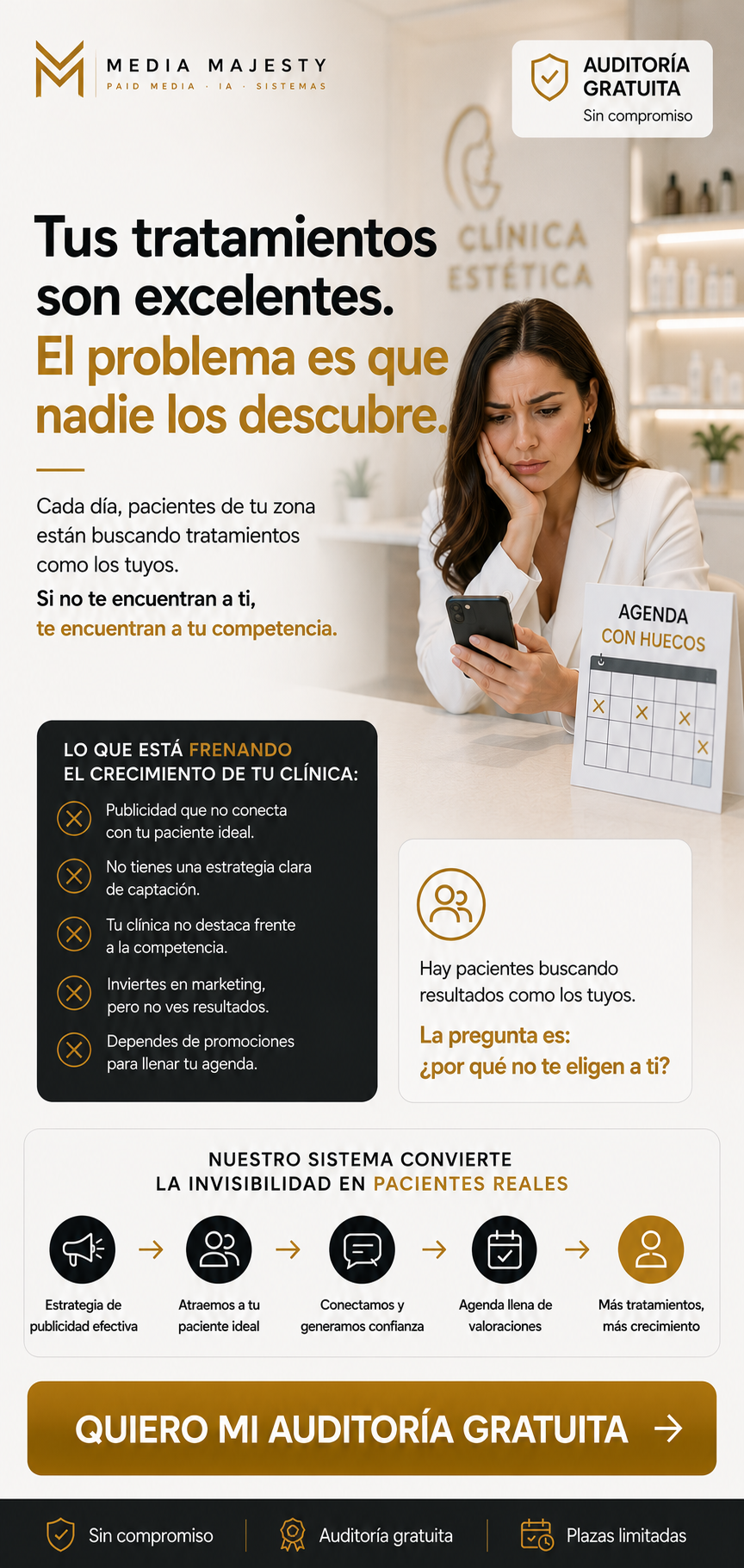 Media Majesty Facebook ad: Consigue más pacientes para tu clínica