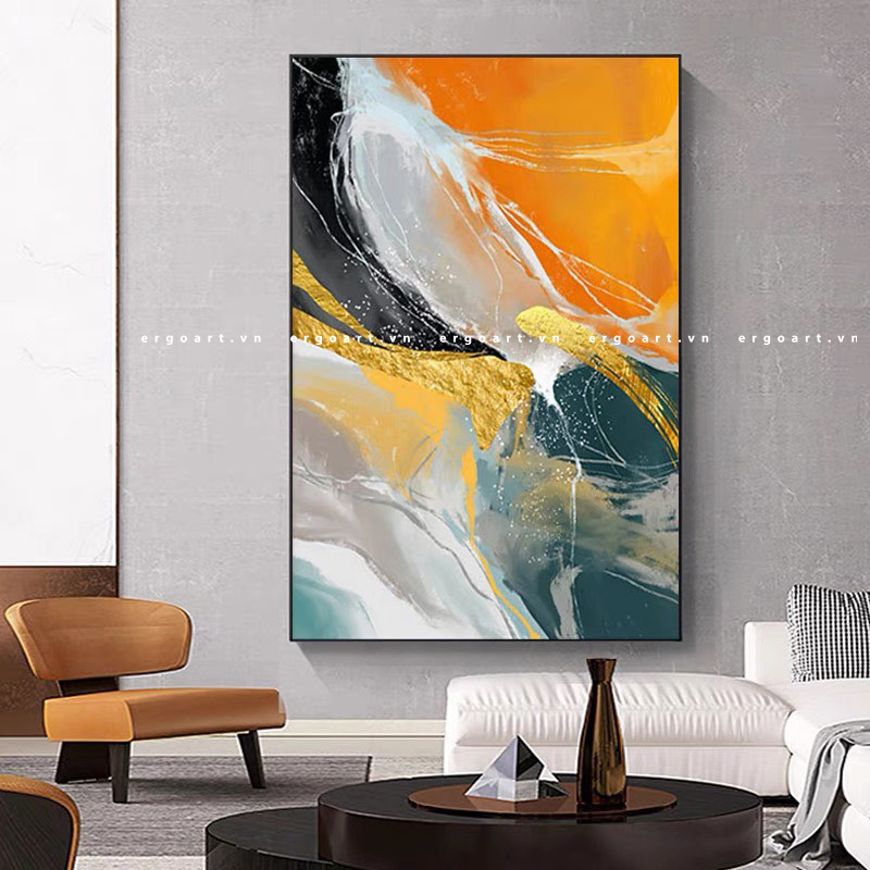 Xưởng In Tranh Canvas Cao Cấp Theo Yêu Cầu Facebook ad: Abstract - Tranh Trừu Tượng Tông màu Tươi…