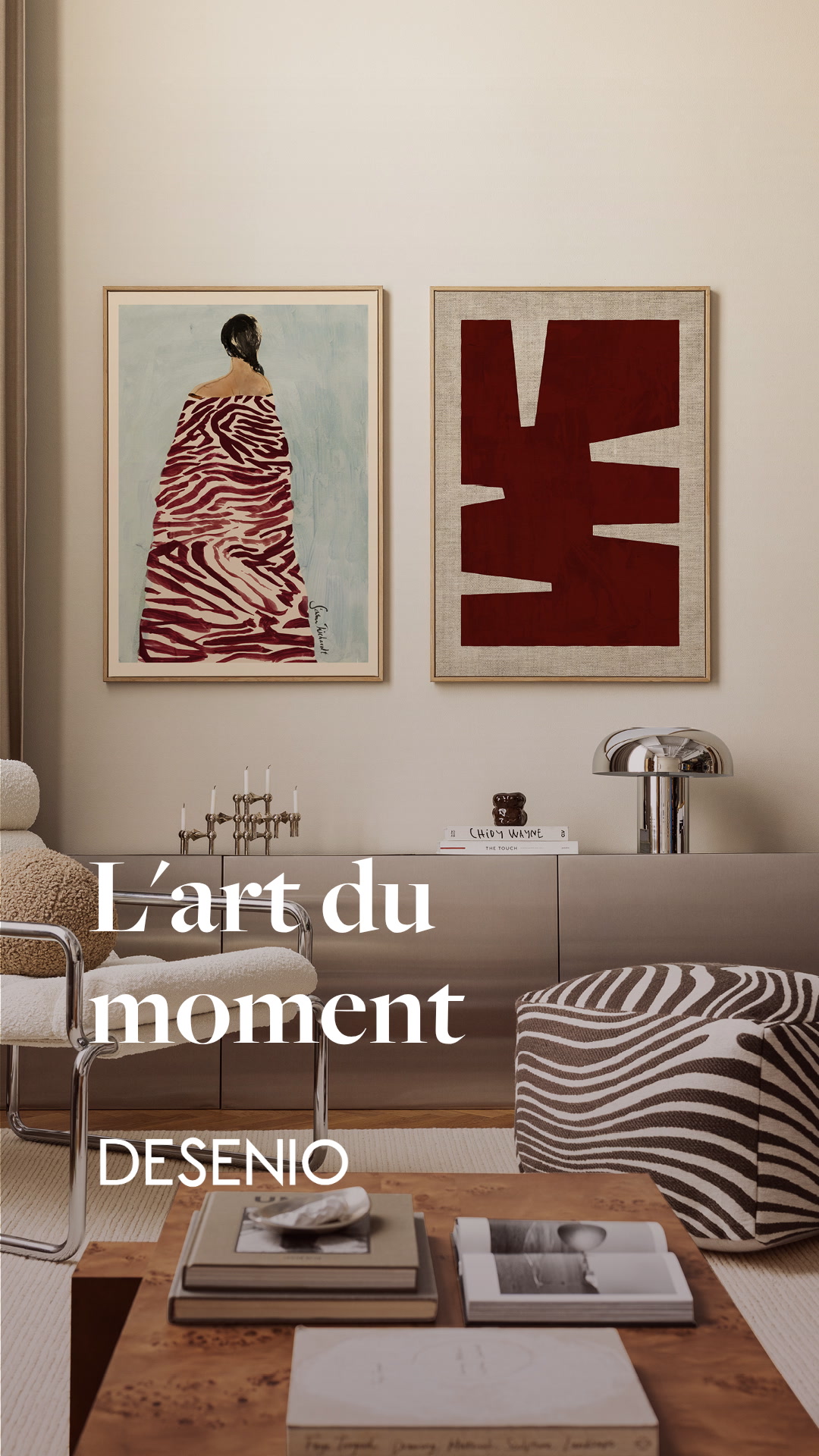 Desenio Facebook ad: Les tendances artistiques