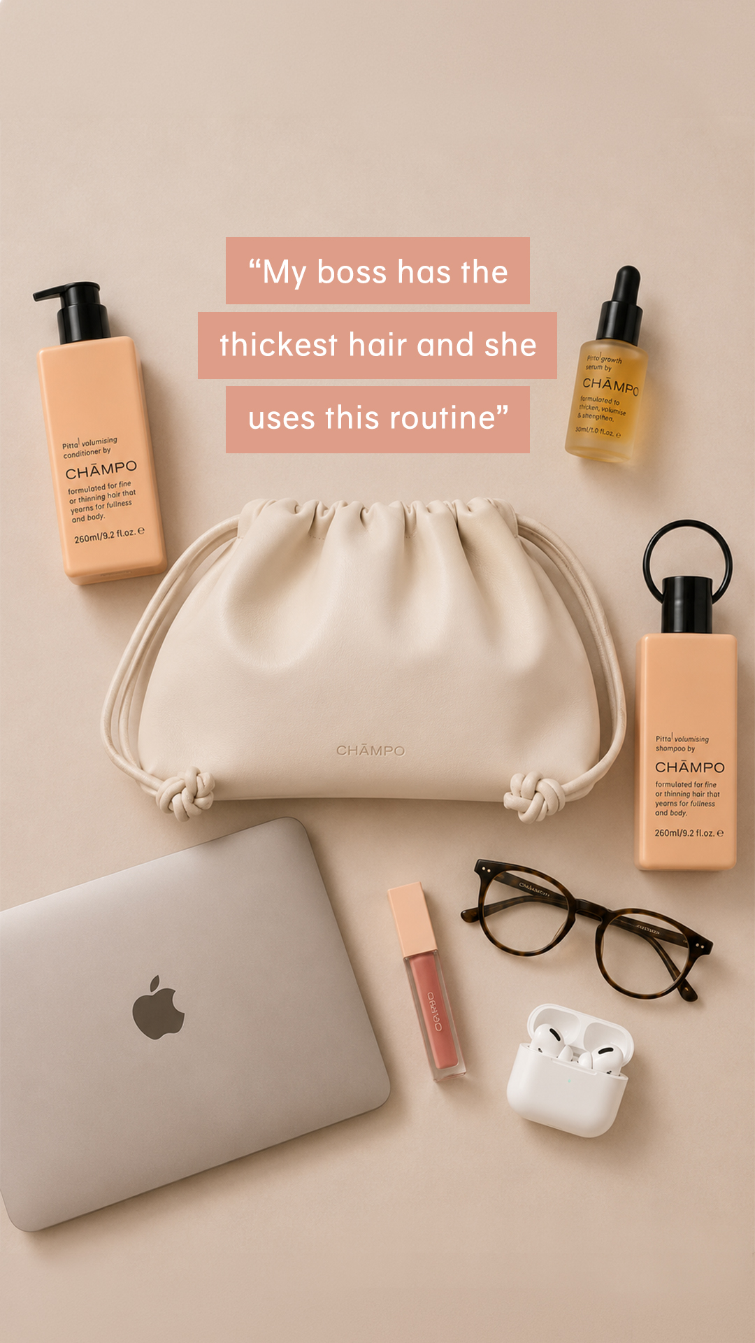 Chāmpo Haircare Facebook ad