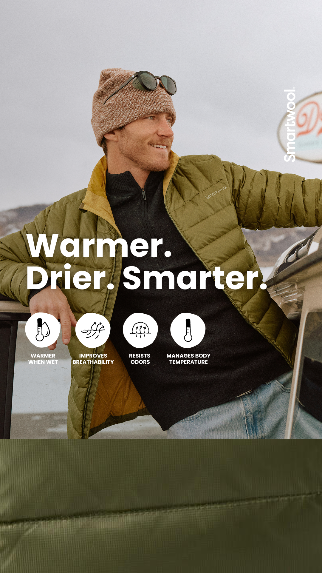 Smartwool Facebook ad: New Winterloft Jacket