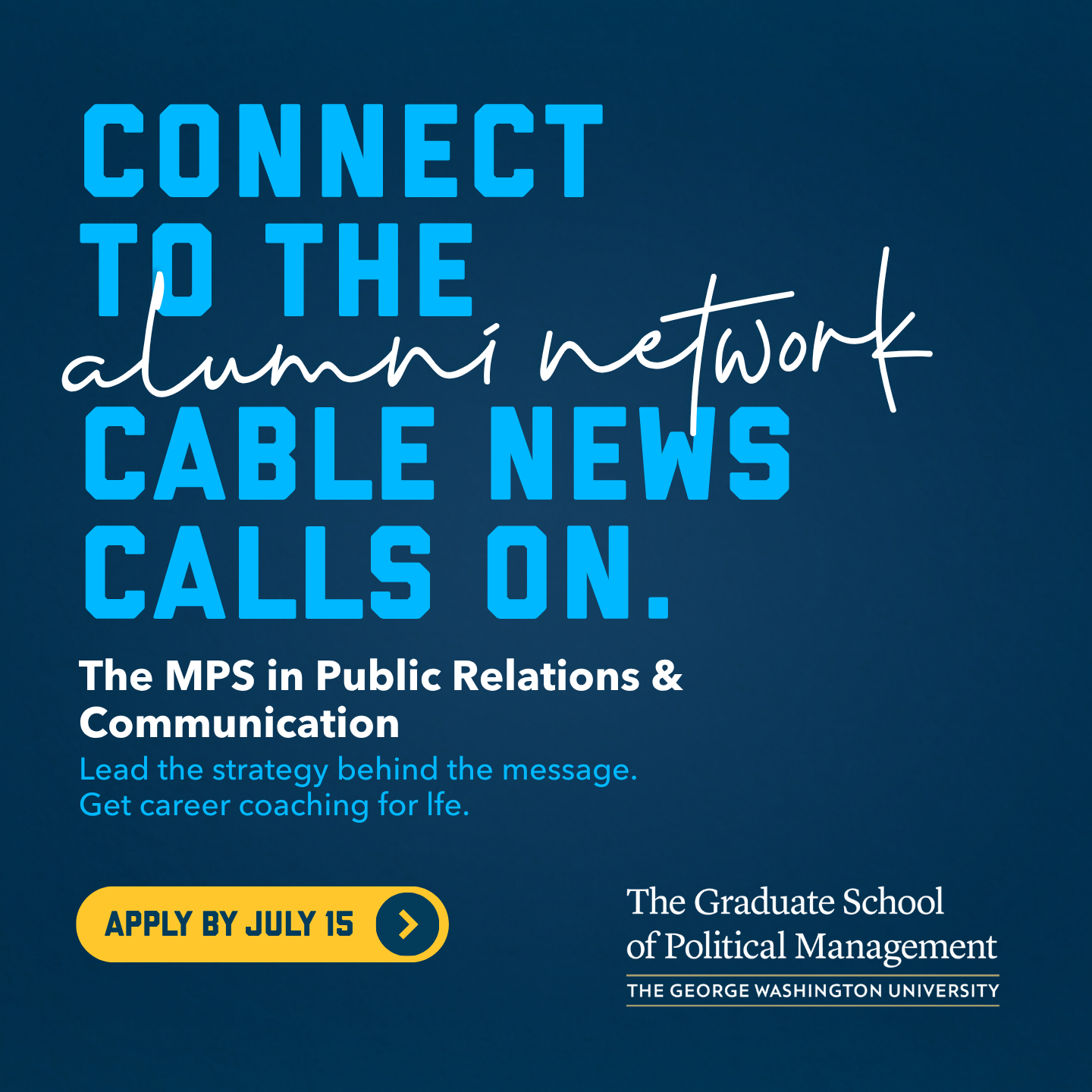 The George Washington University - College of Professional Studies Facebook ad