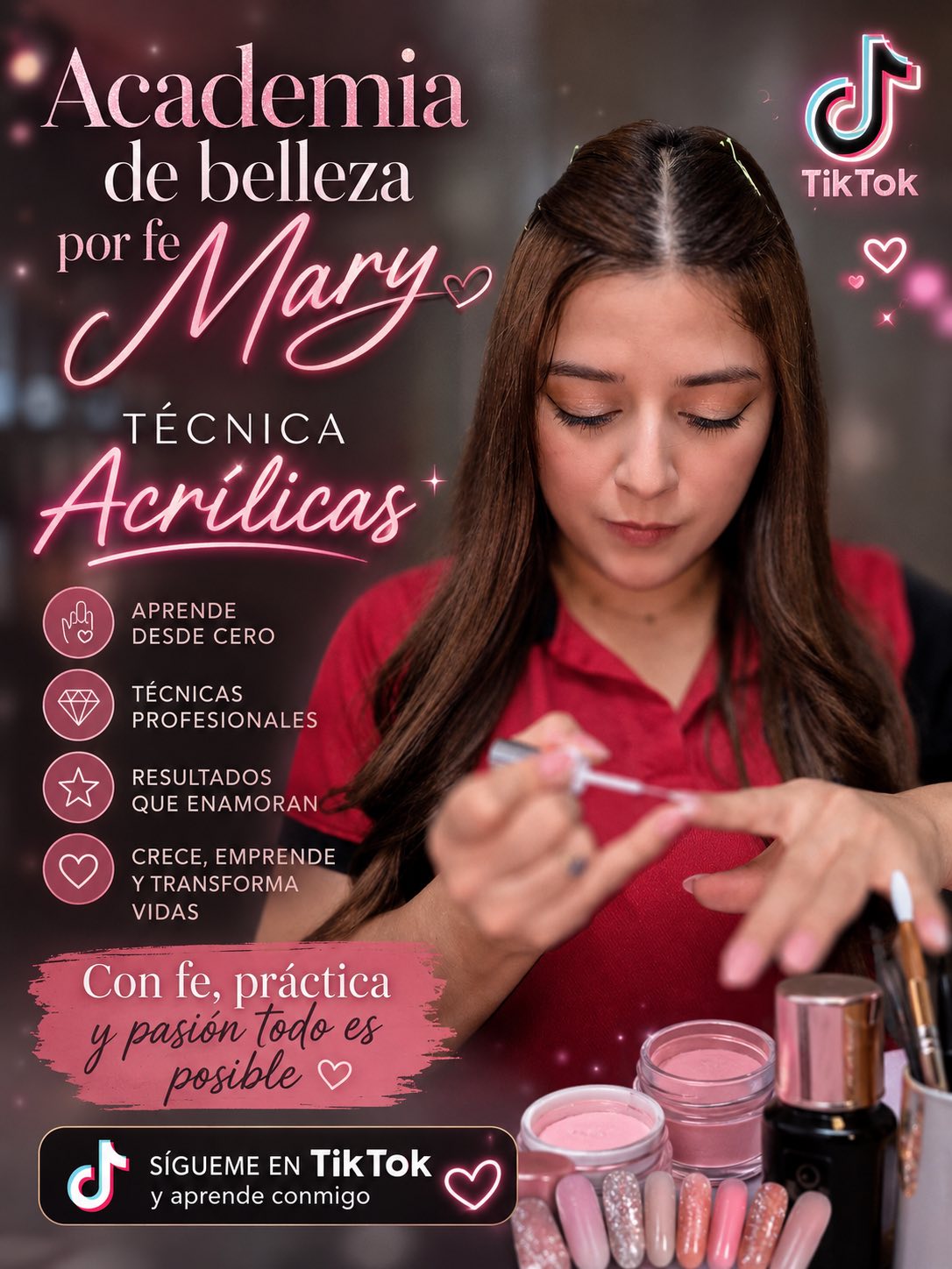 Academia de Belleza Por Fe Mary Facebook ad: Tu talento puede convertirse en tu profesión.